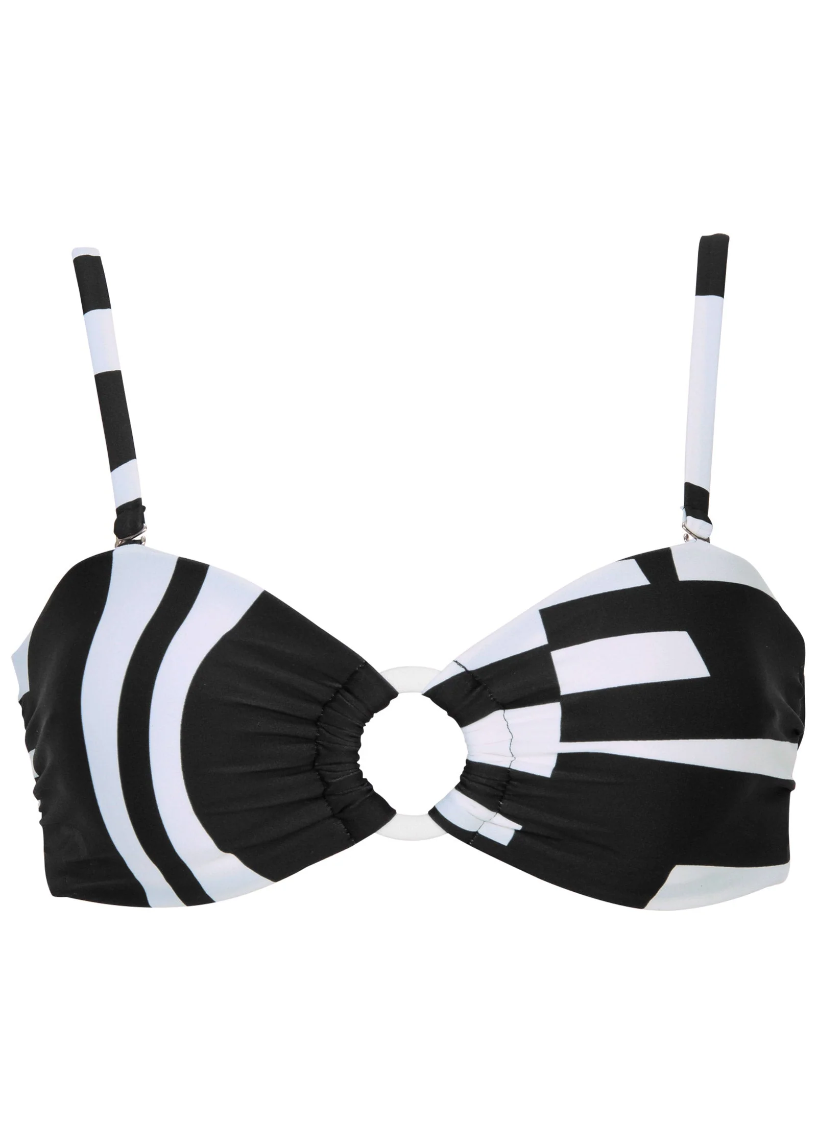 Ring Front Bikini Top - Modern Abstract - Image 4