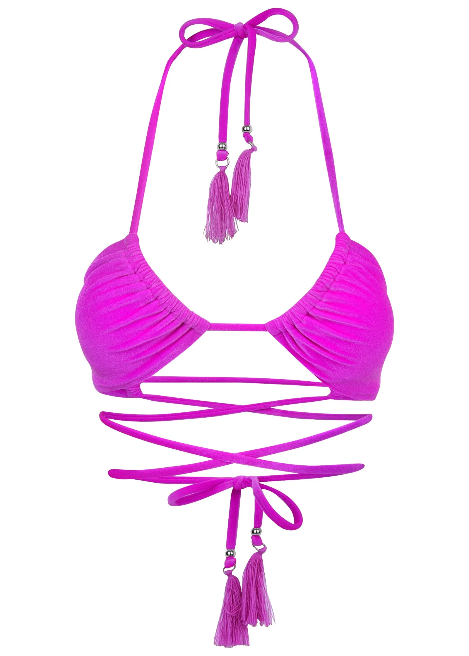 Velvet Convertible Triangle - Purple - Image 3