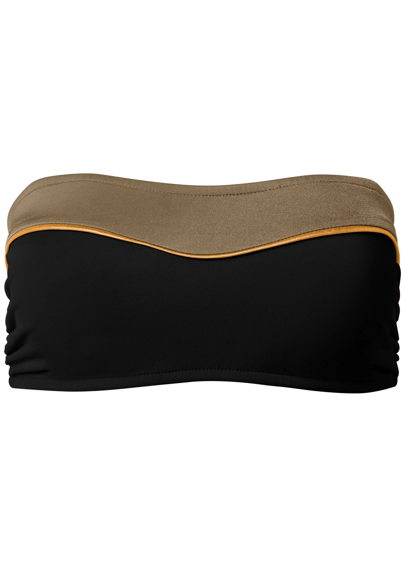 Color Block Bandeau Top - Black & Sahara - Image 5