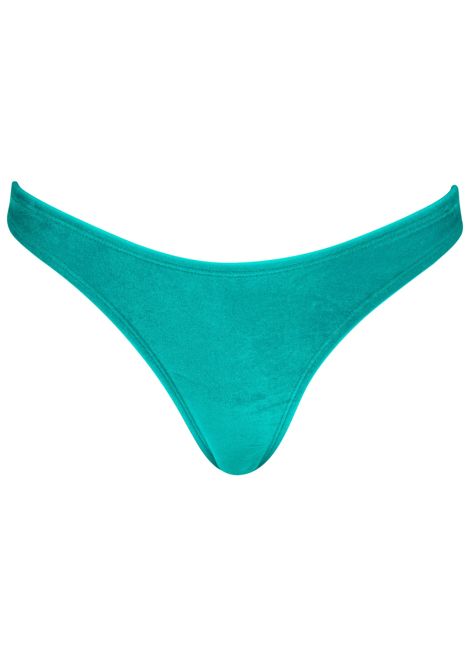 Velvet High Leg Swim Bottom - Teal - Image 3