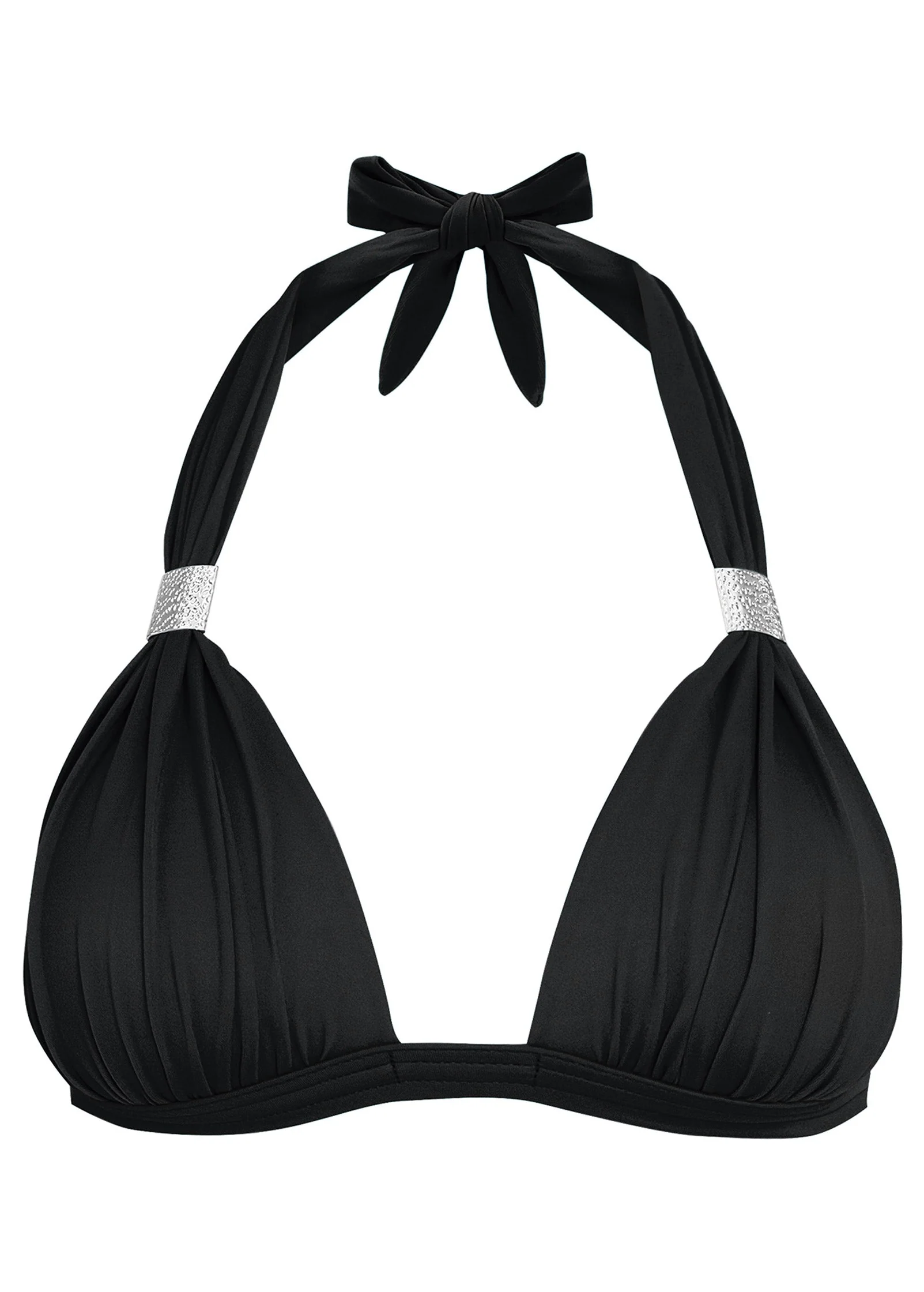 Goddess Push-Up Halter Top  - Black Beauty - Image 4
