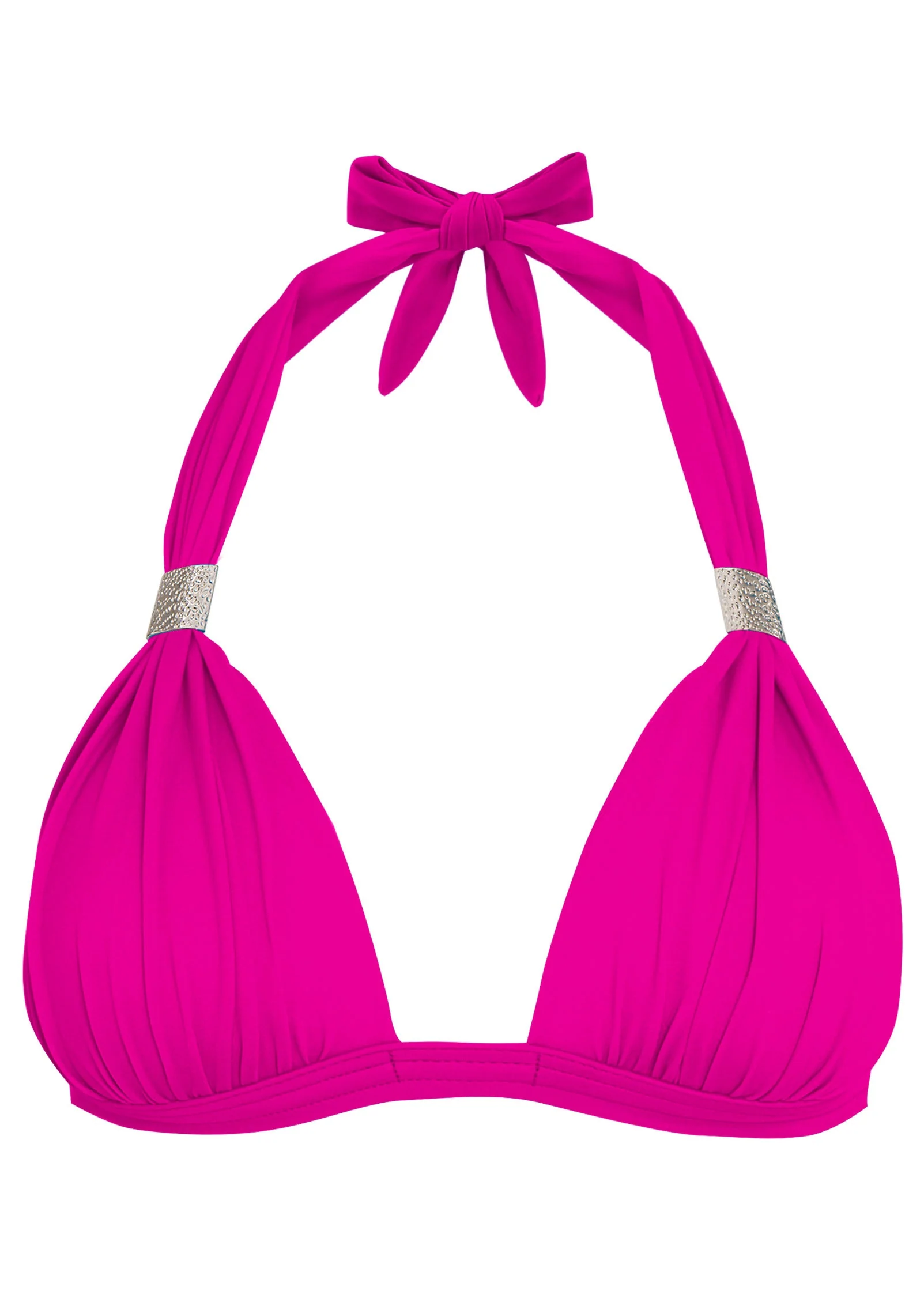 Goddess Push-Up Halter Top  - Electric Pink - Image 4
