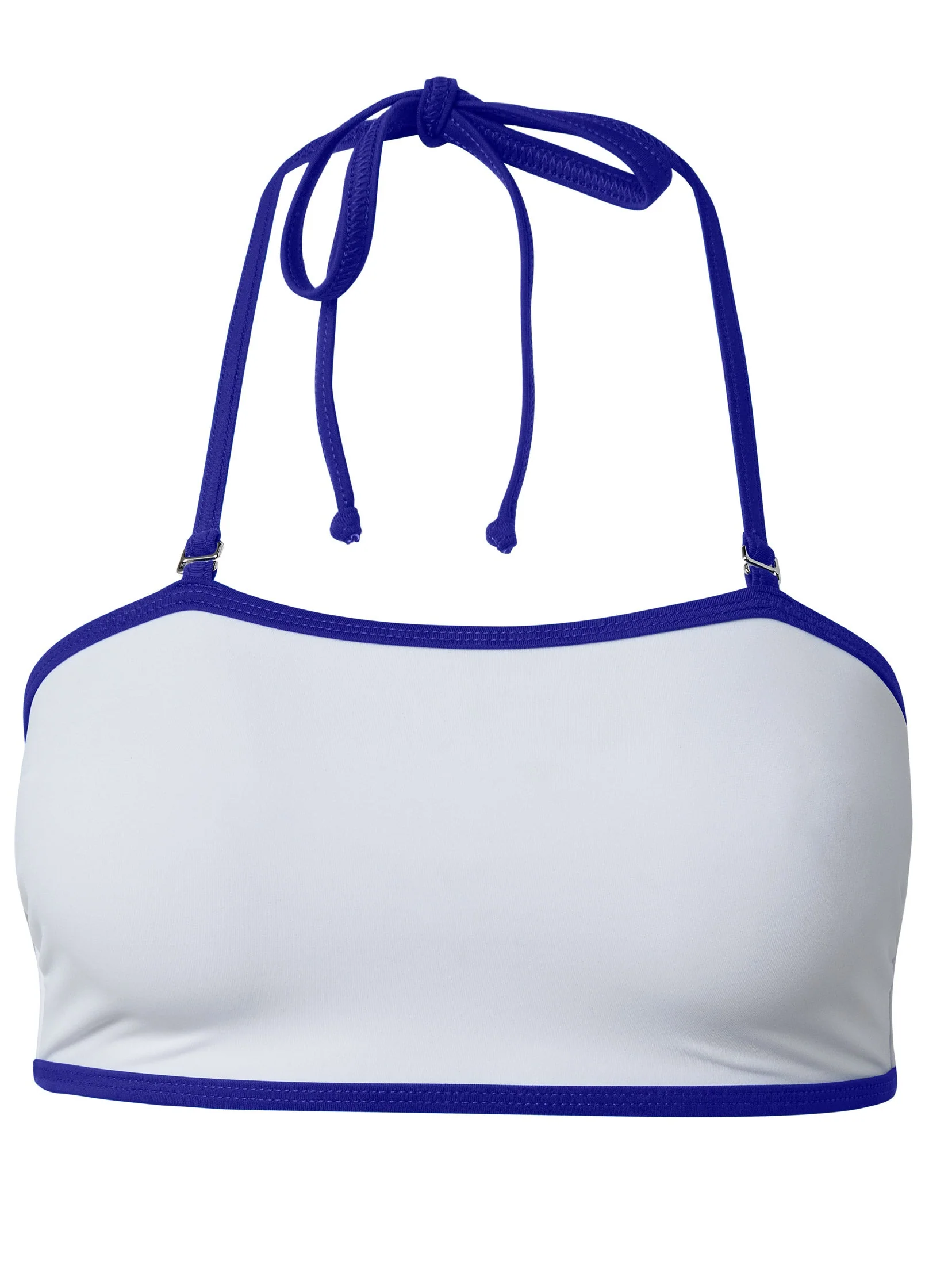 Bandeau Lace-Up Top - White,Cobalt Blue,Black Beauty - Image 3