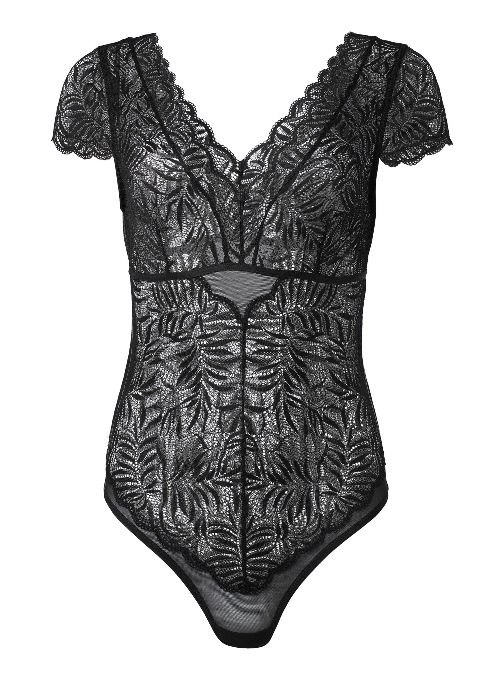 Lace Cap Sleep Teddy - Black - Image 5