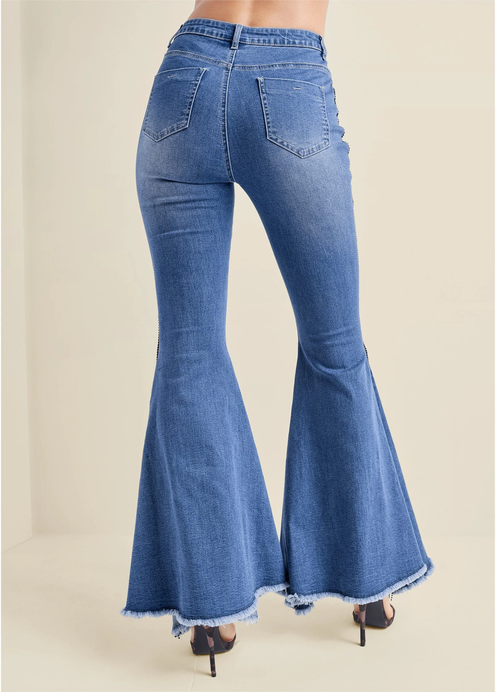 Extreme Flare Jeans - Medium Wash - Image 3