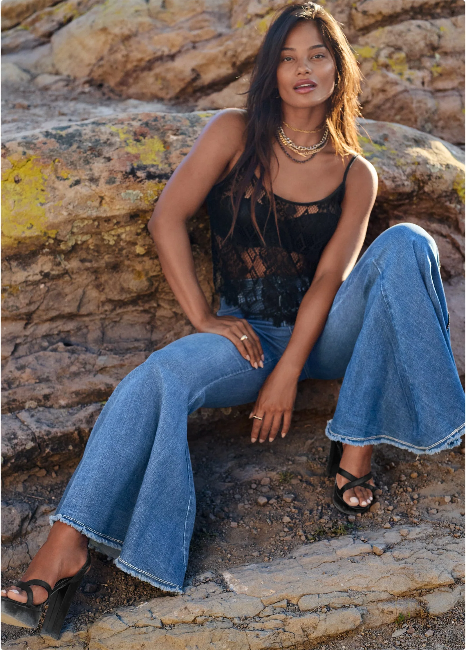 Extreme Flare Jeans - Medium Wash - Image 9