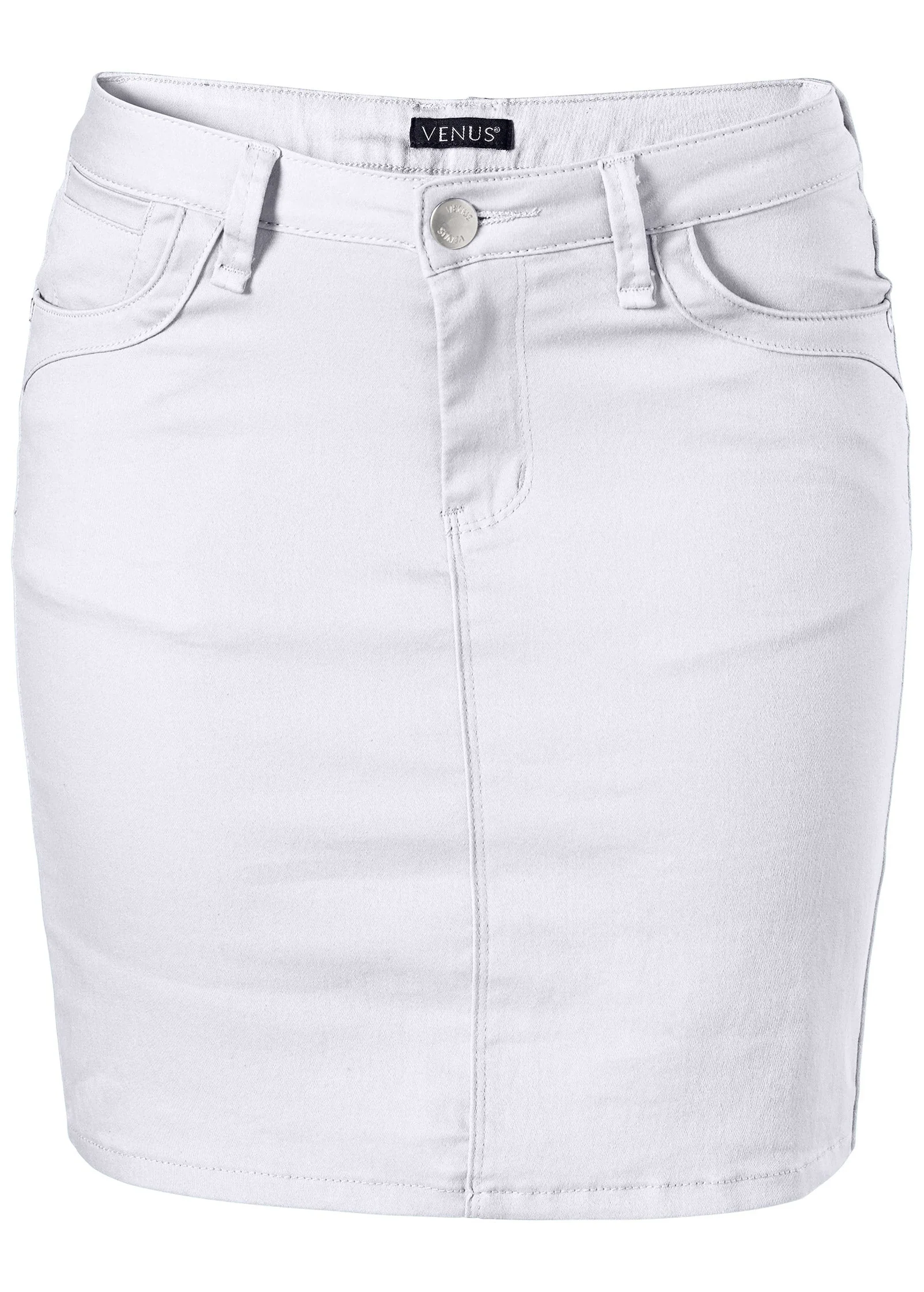 Mini Jean Skirt - White - Image 5