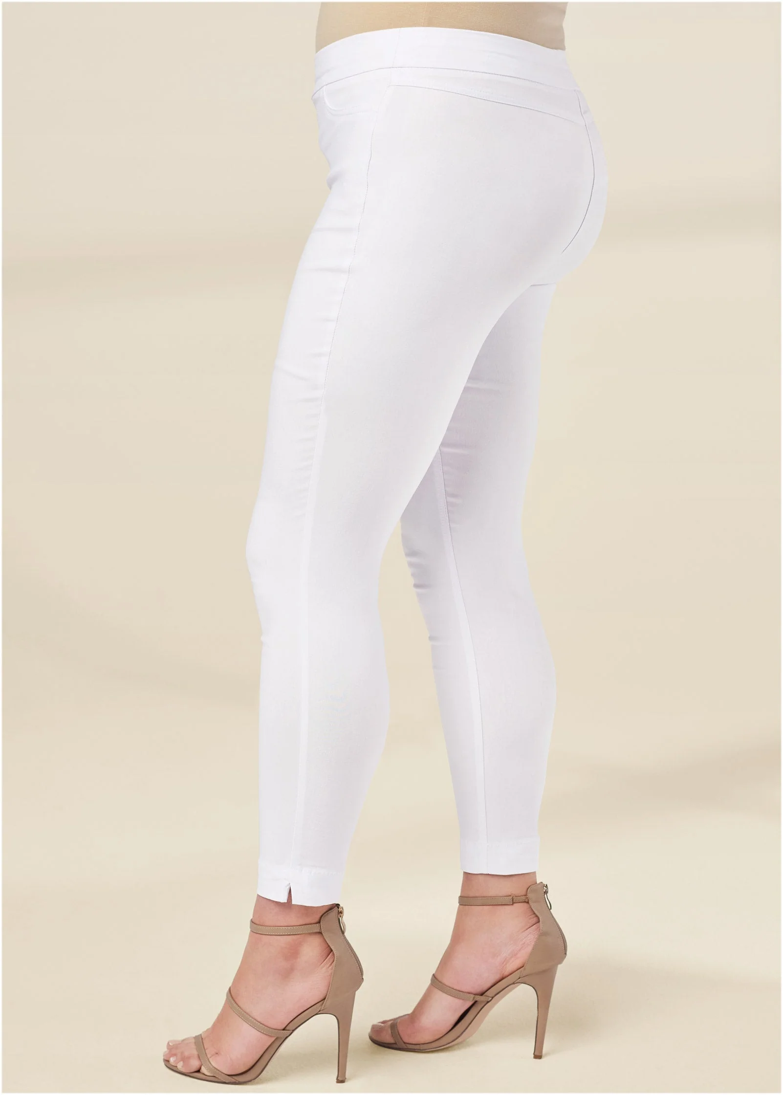 Slimming Stretch Jeggings - White - Image 9