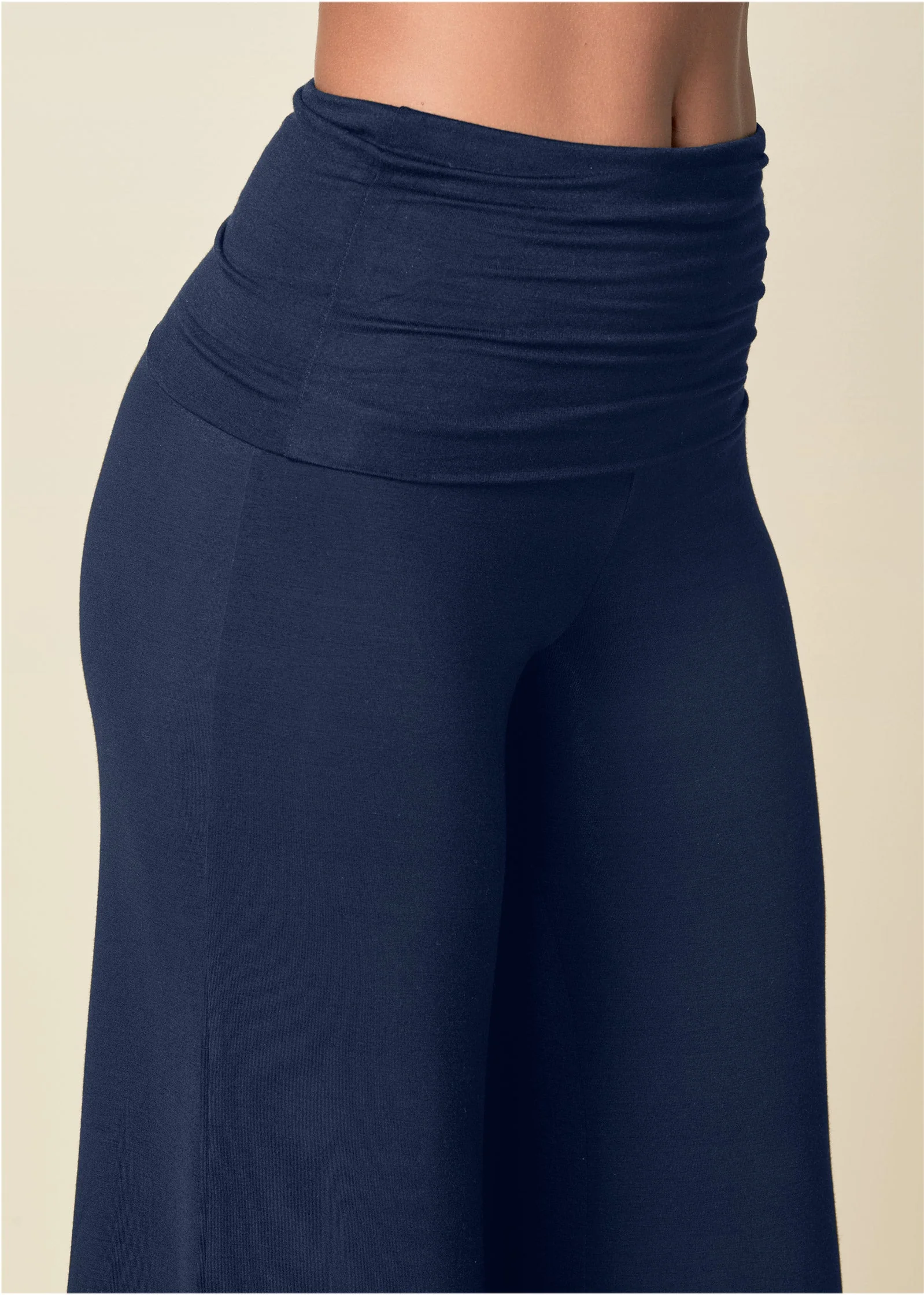 Easy Foldover Pants - Navy - Image 5