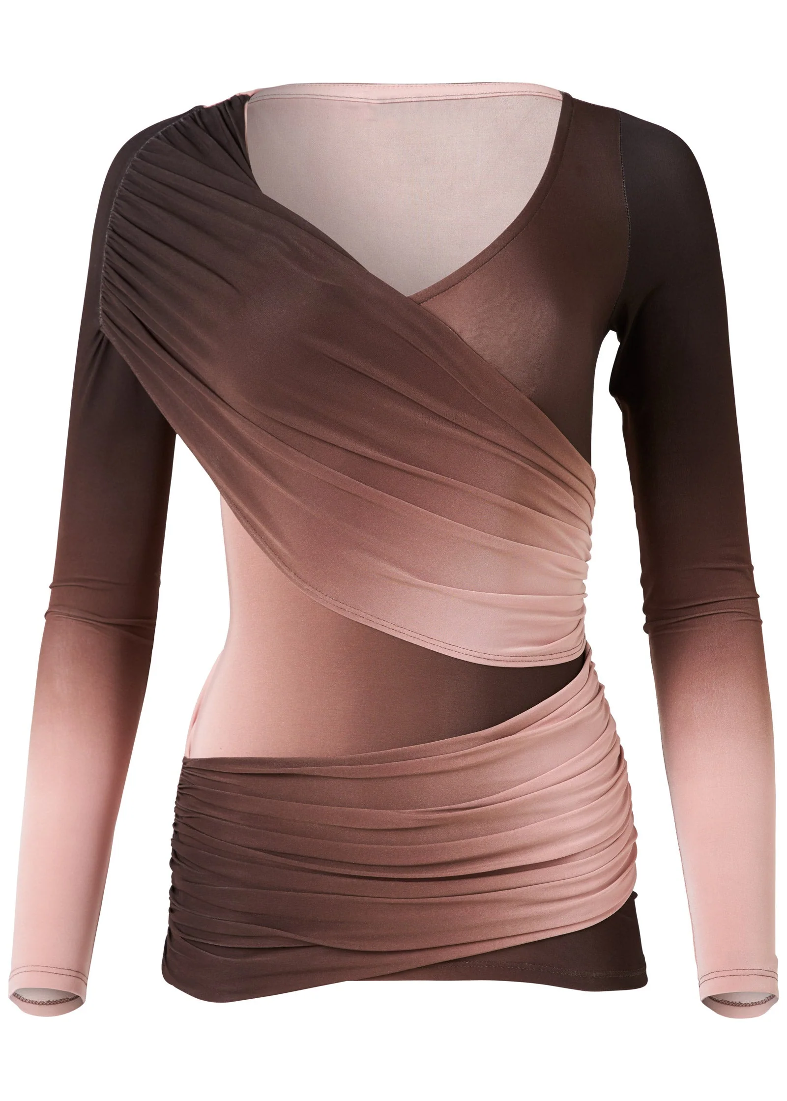 Ruched Ombre Top - Pink Multi - Image 6