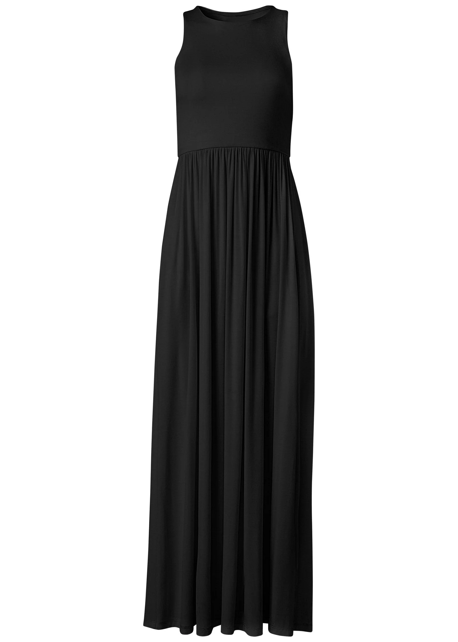 Maxi Dress With Pockets - Black - Image 3