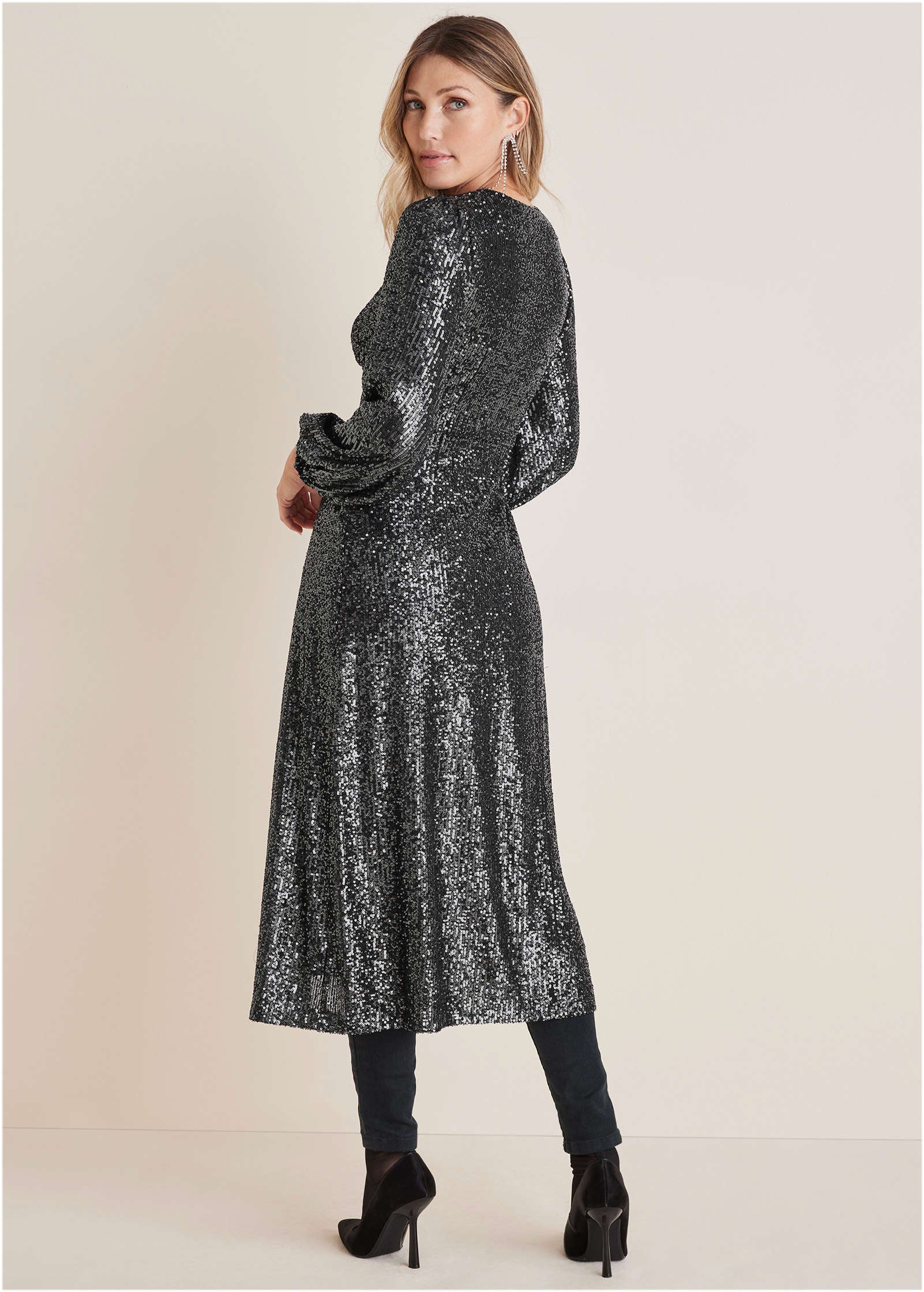 Sequin Maxi Top - Gunmetal - Image 2