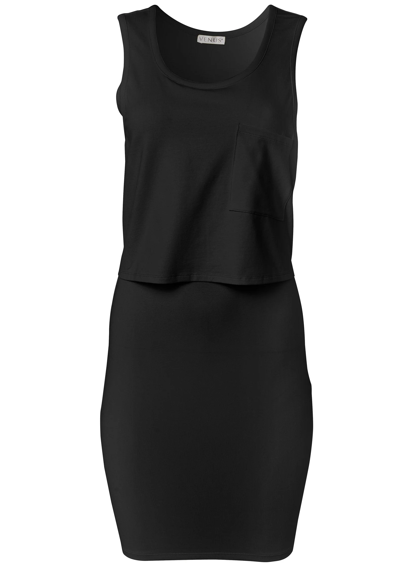 Casual Tank Dress - Black - Image 3