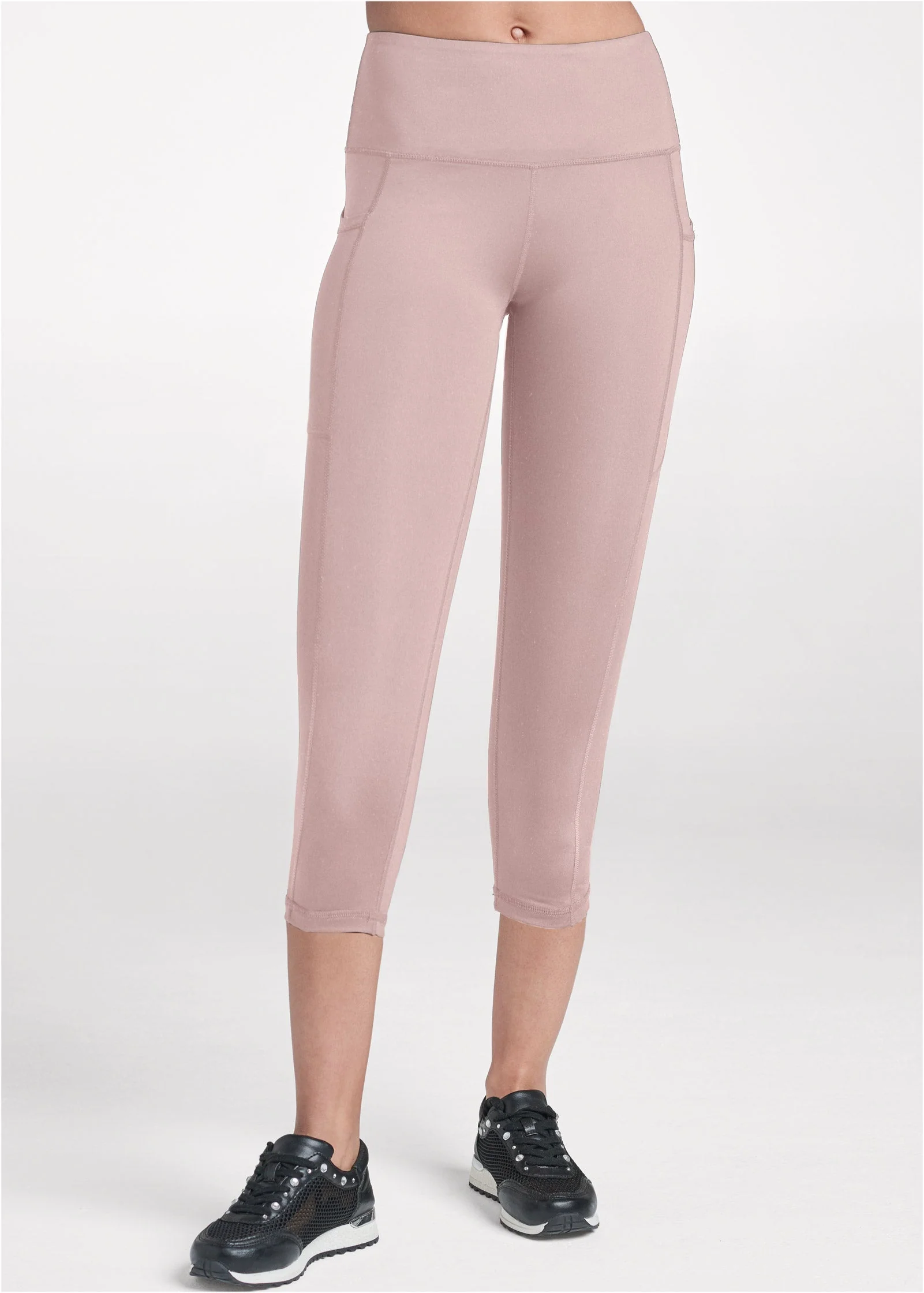 Pocket Capri Leggings - Tan - Image 2