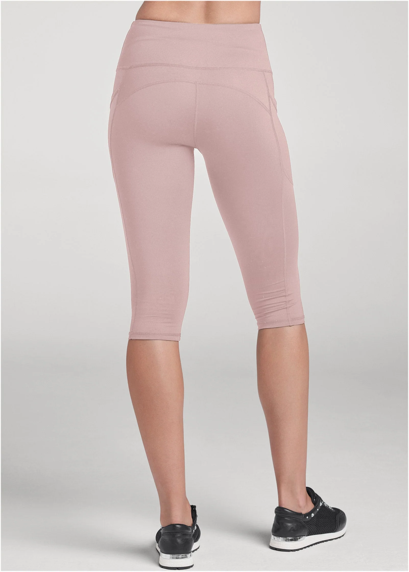 Pocket Capri Leggings - Tan - Image 3