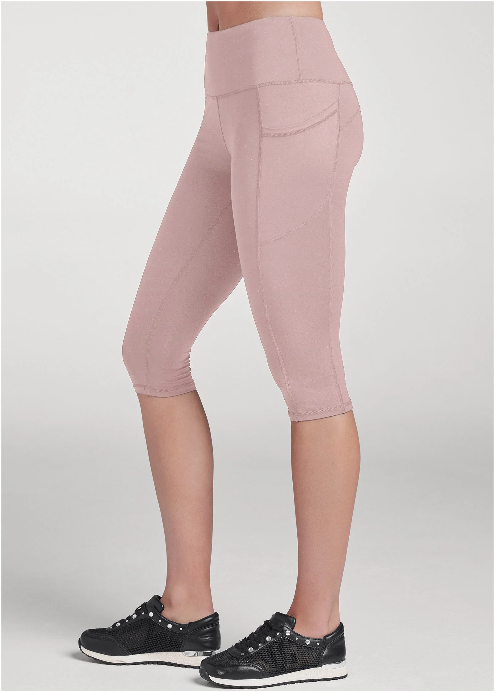 Pocket Capri Leggings - Tan - Image 4