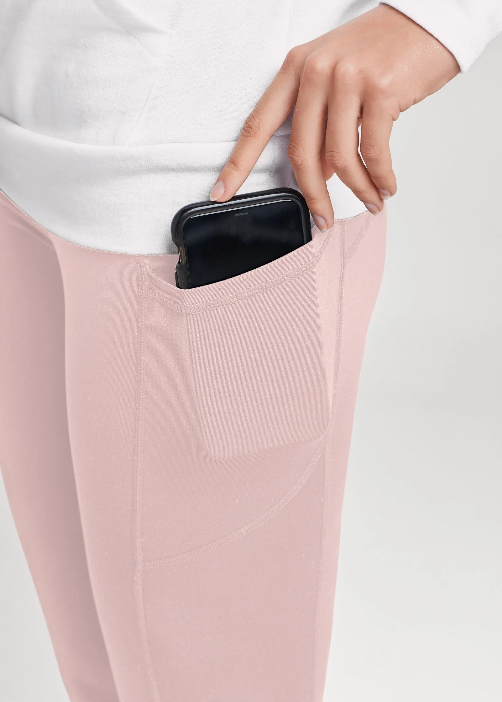 Pocket Capri Leggings - Tan - Image 6
