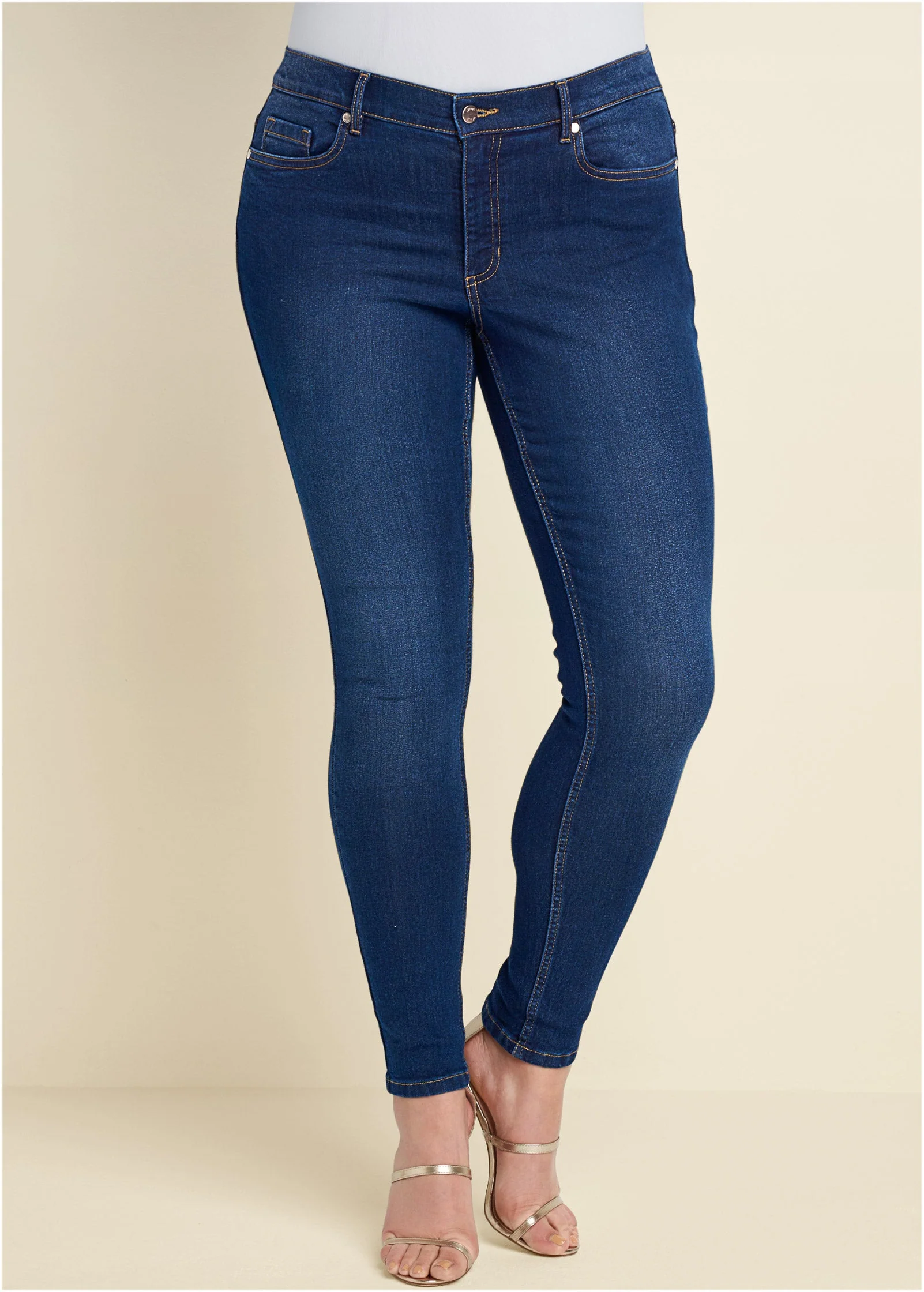 Heidi Skinny Jeans - Dark Wash - Image 7