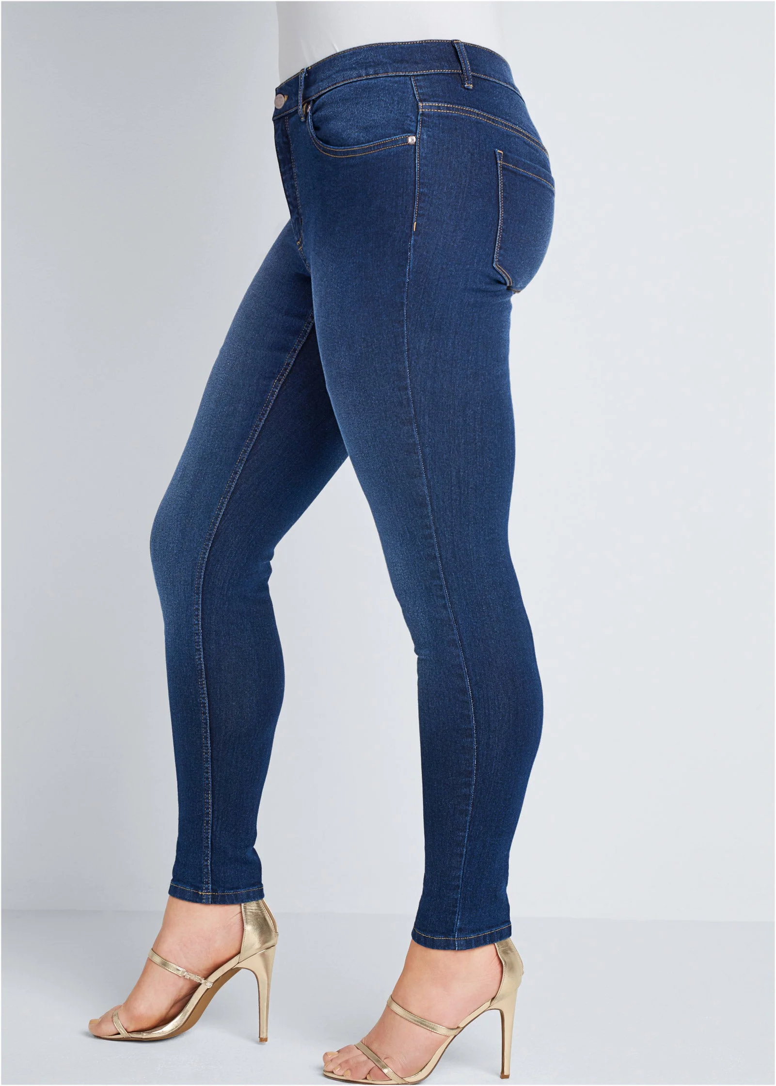 Heidi Skinny Jeans - Dark Wash - Image 9