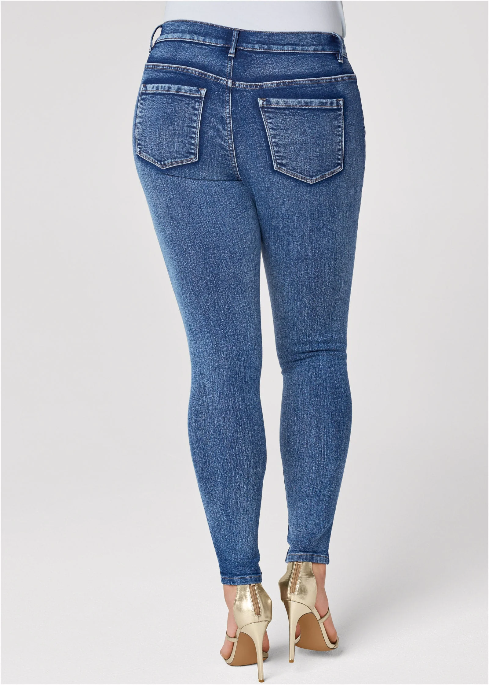 Heidi Skinny Jeans - Medium Wash - Image 8