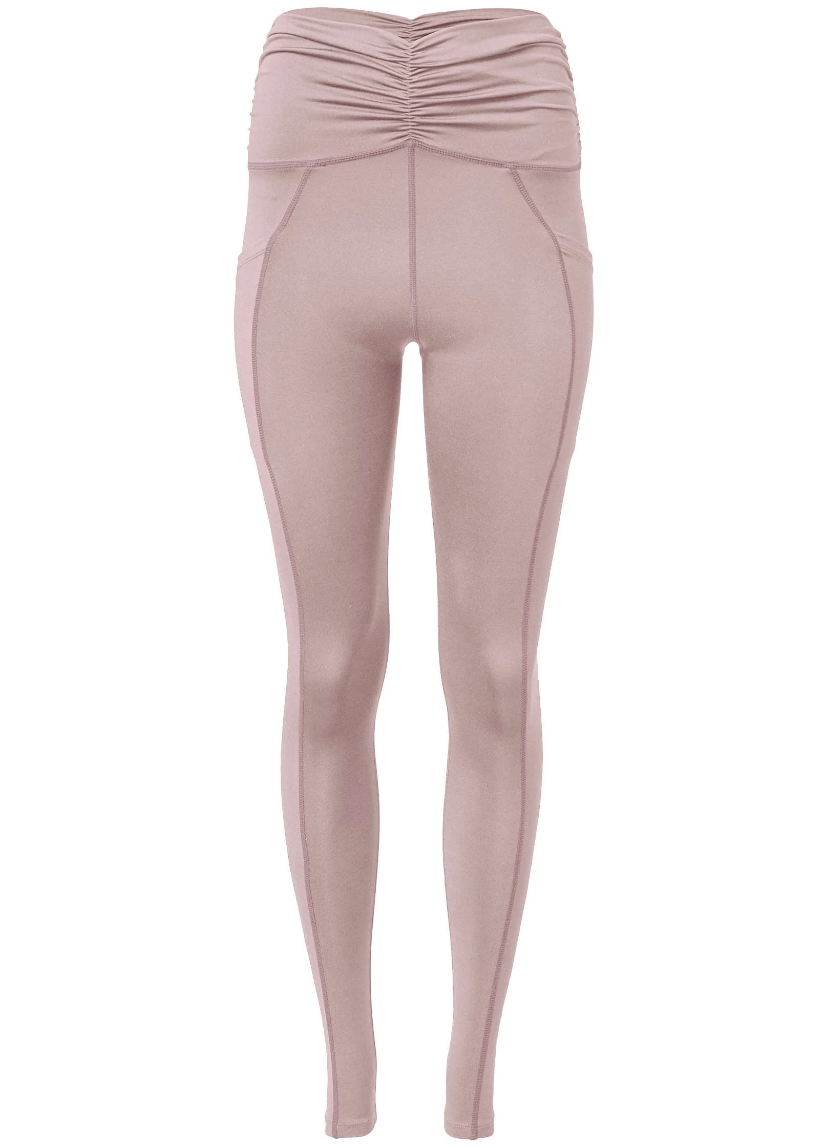 Ruched Waist Leggings - Tan - Image 7