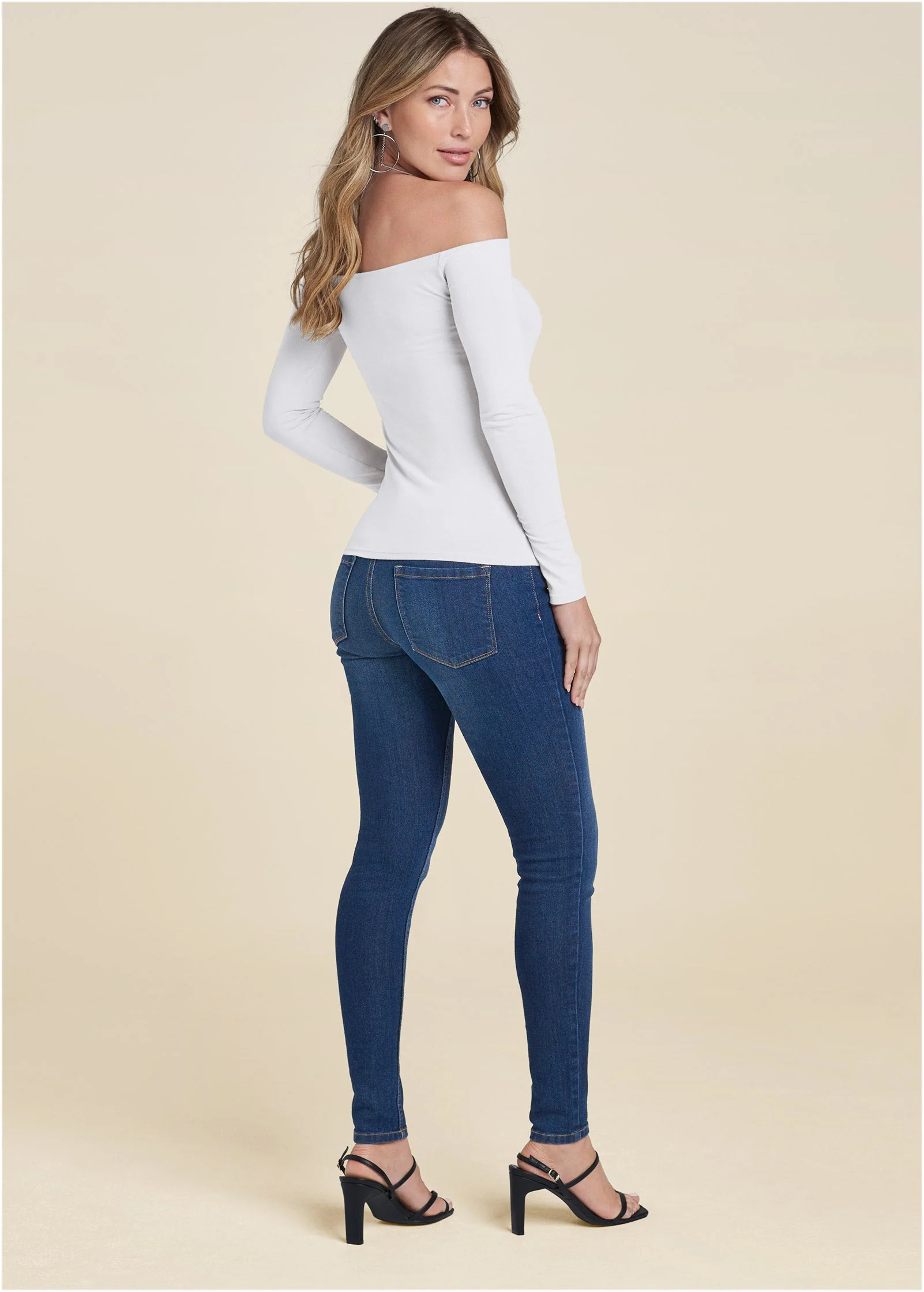 Off-The-Shoulder Top - White - Image 3