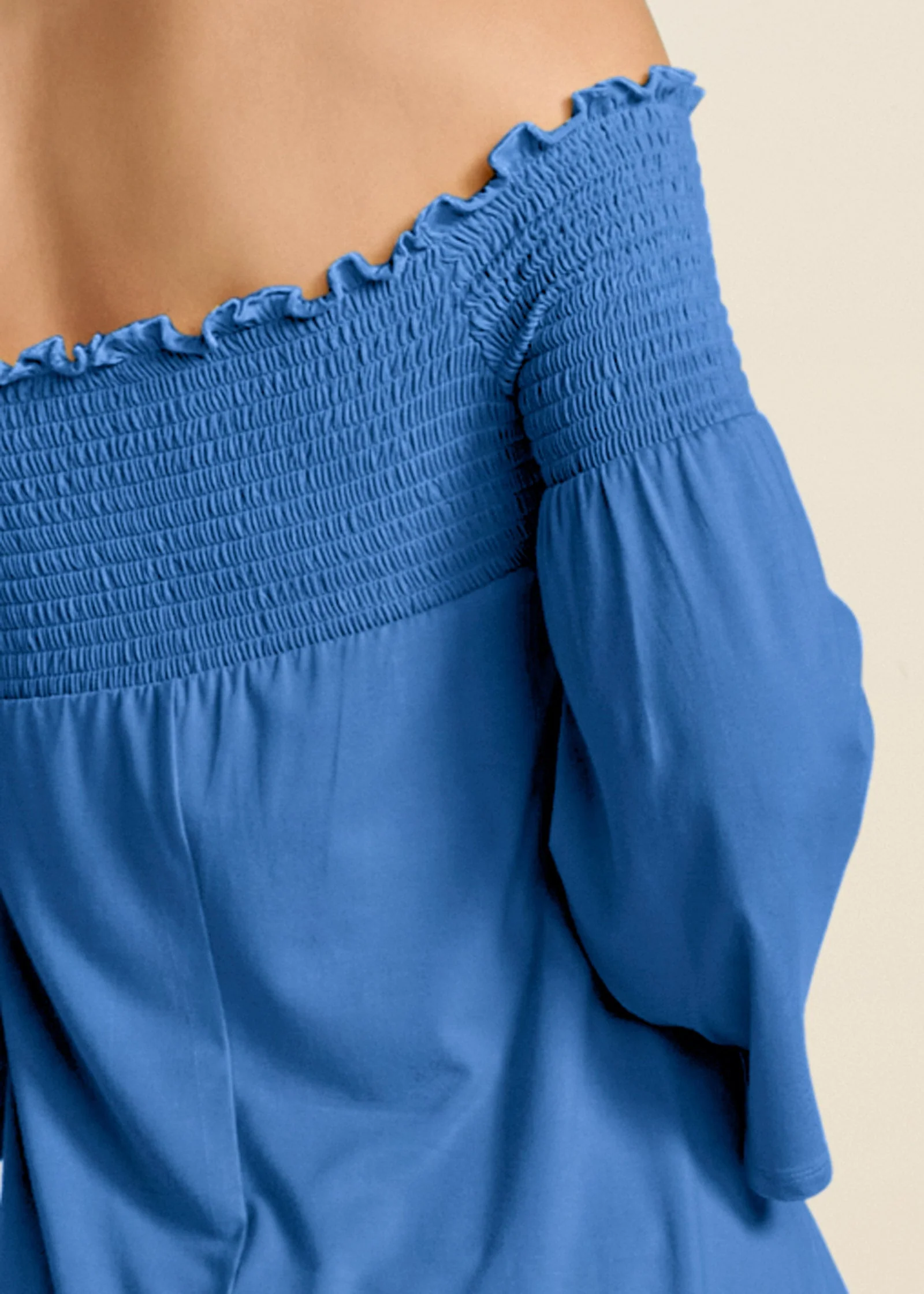 Off-The-Shoulder Top - Blue - Image 5