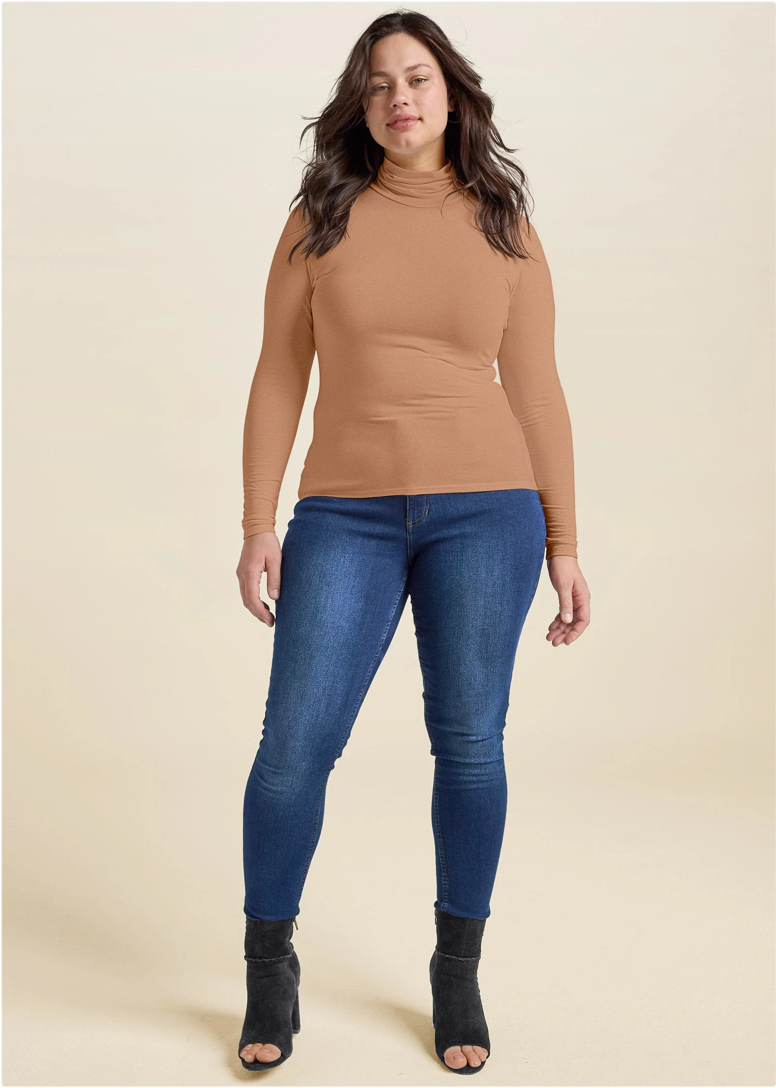 Back Cut-Out Casual Top - Camel - Image 8