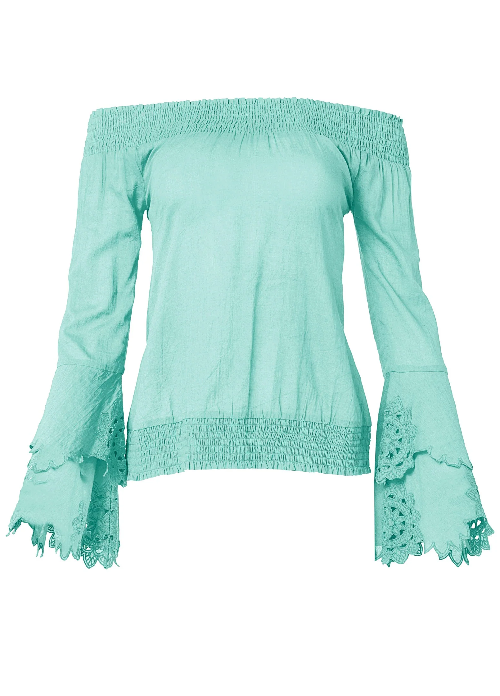 Off-The-Shoulder Top - Mint - Image 6
