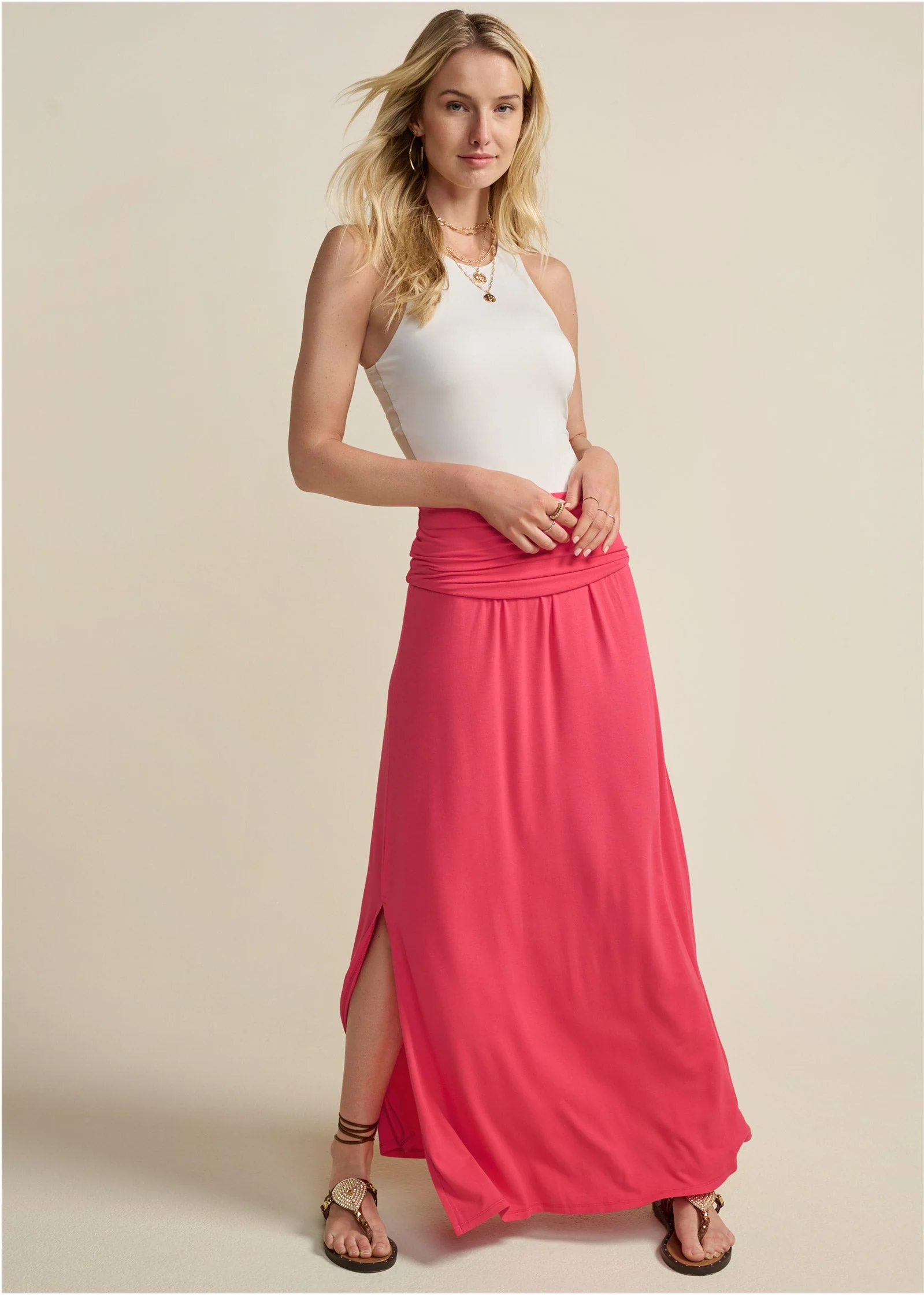 Strapless Maxi Dress - Red - Image 6