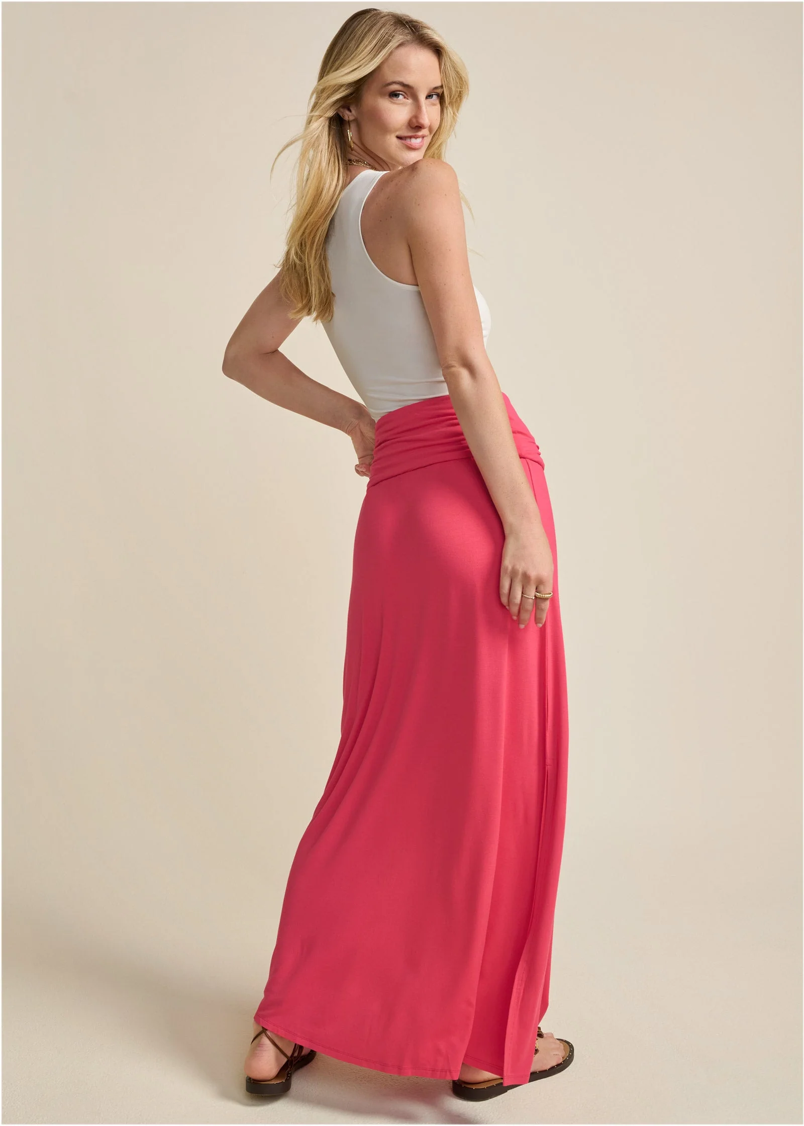 Strapless Maxi Dress - Red - Image 7