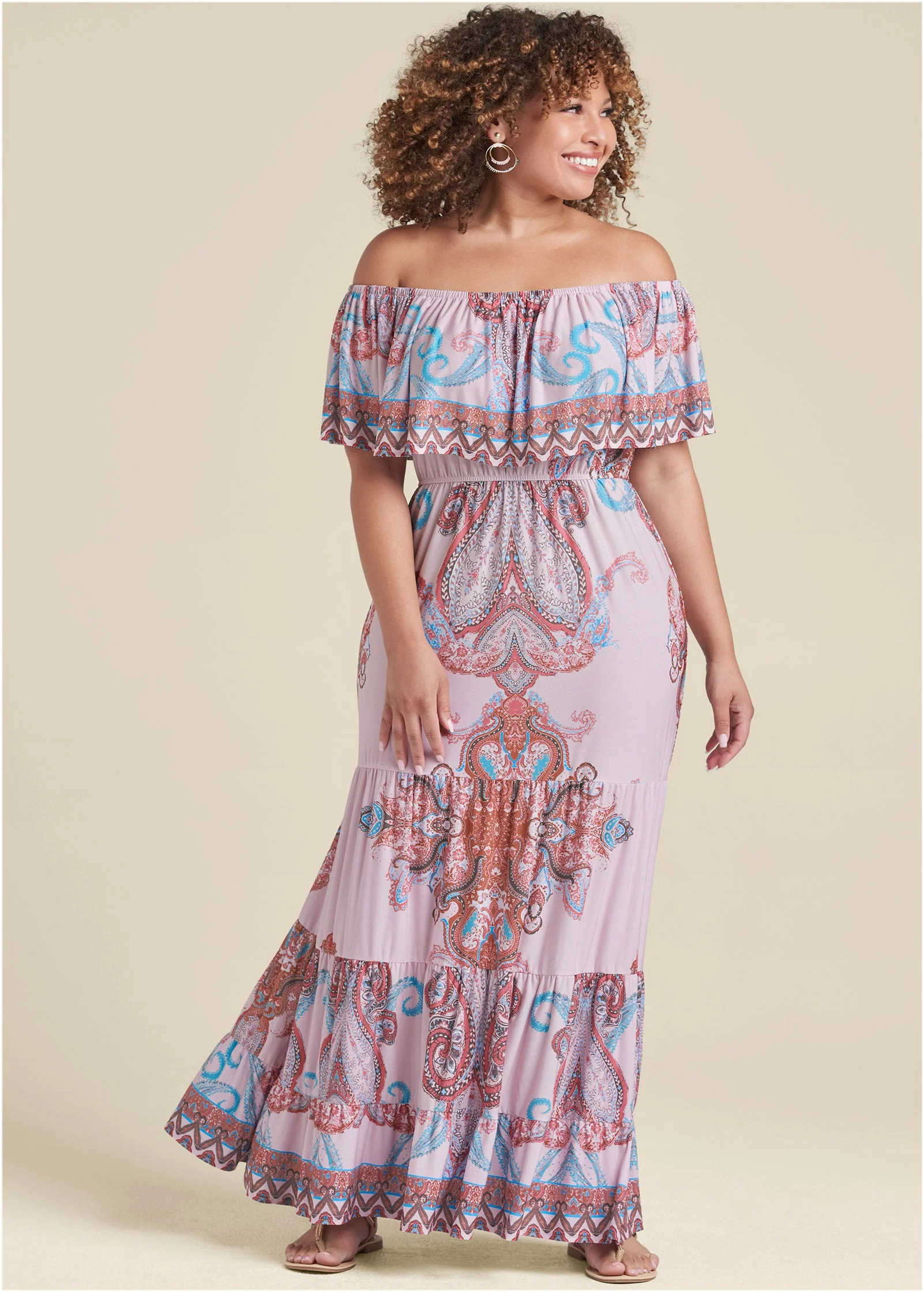 Wandering Goddess Dress - Blush Multi - Image 5