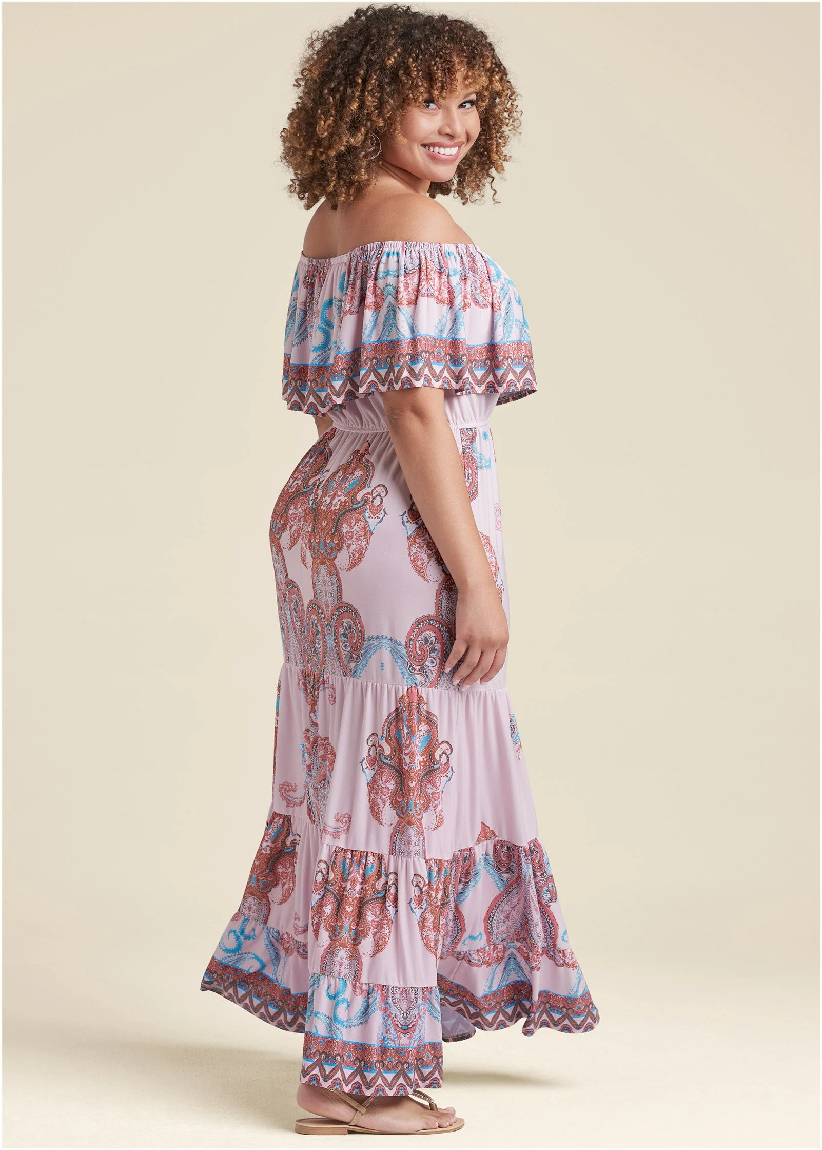 Wandering Goddess Dress - Blush Multi - Image 6