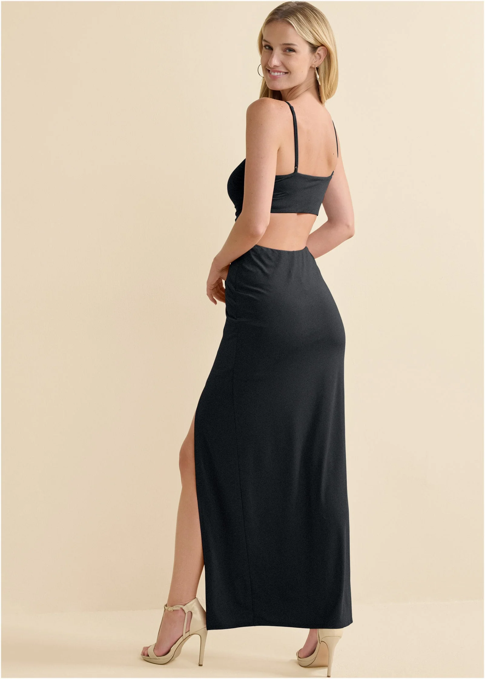 Shape Embrace High-Slit Dress - Black - Image 2