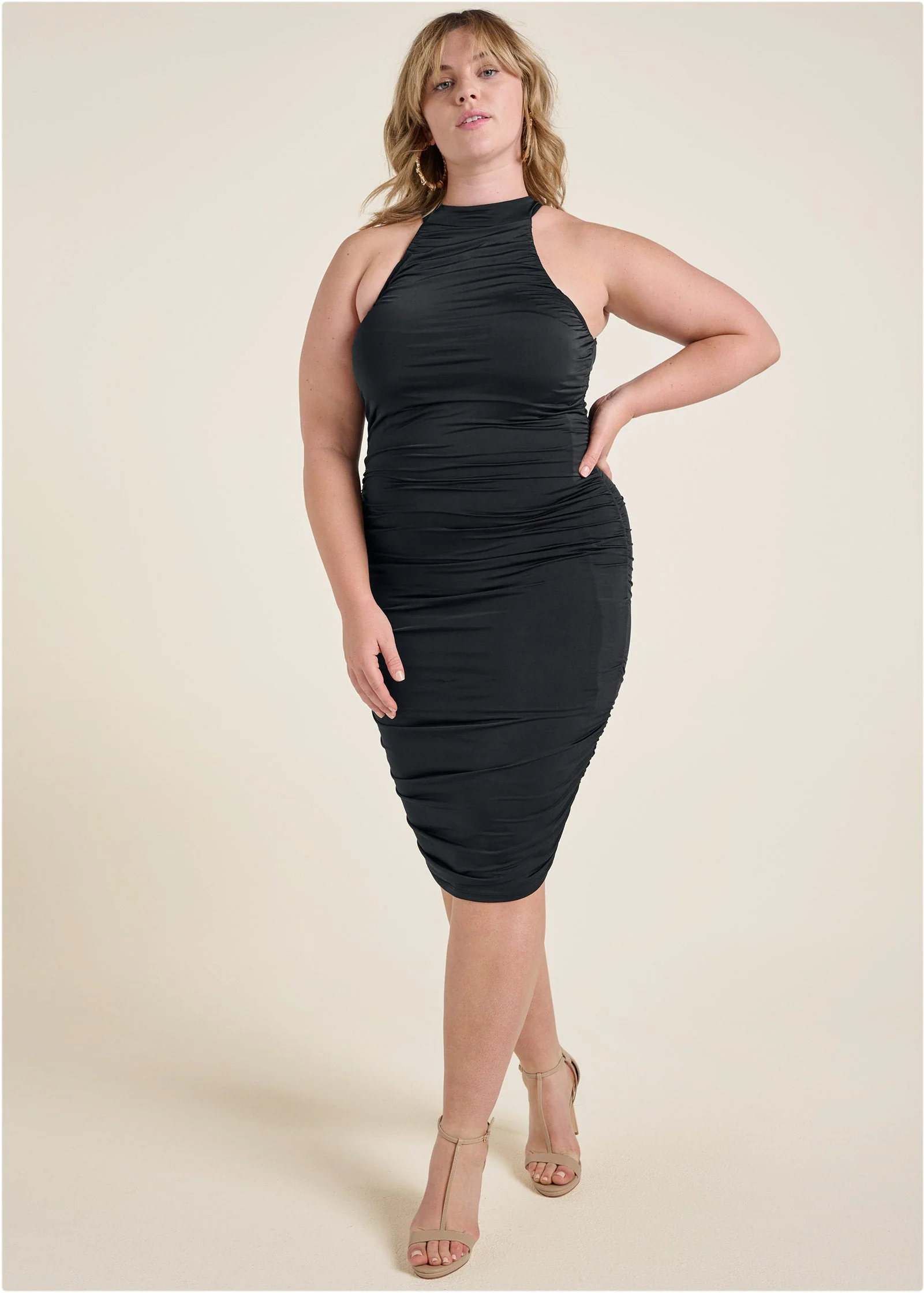 Shape Embrace Mock-Neck Dress - Black - Image 11