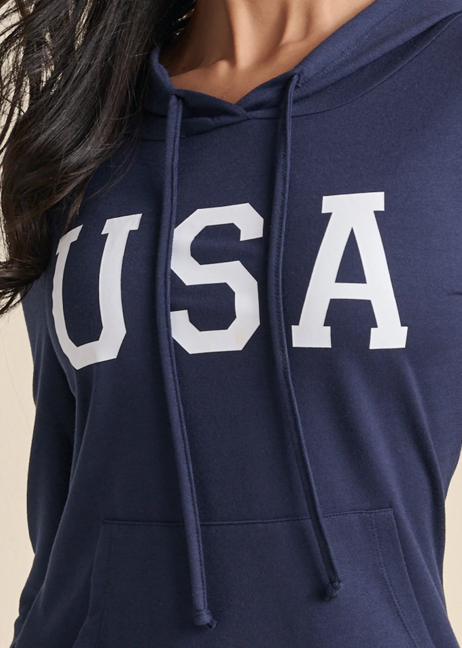 USA Hooded Lounge Dress - Navy - Image 4