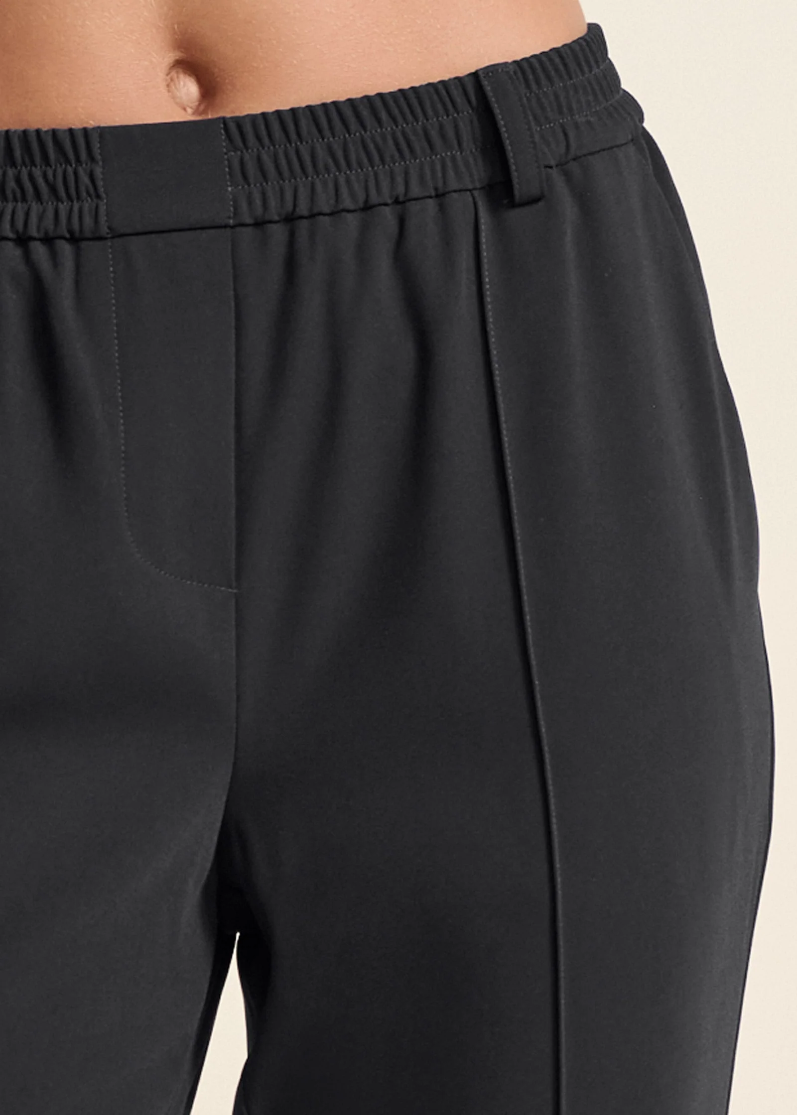 Woven High-Rise Joggers - Jet Black - Image 6