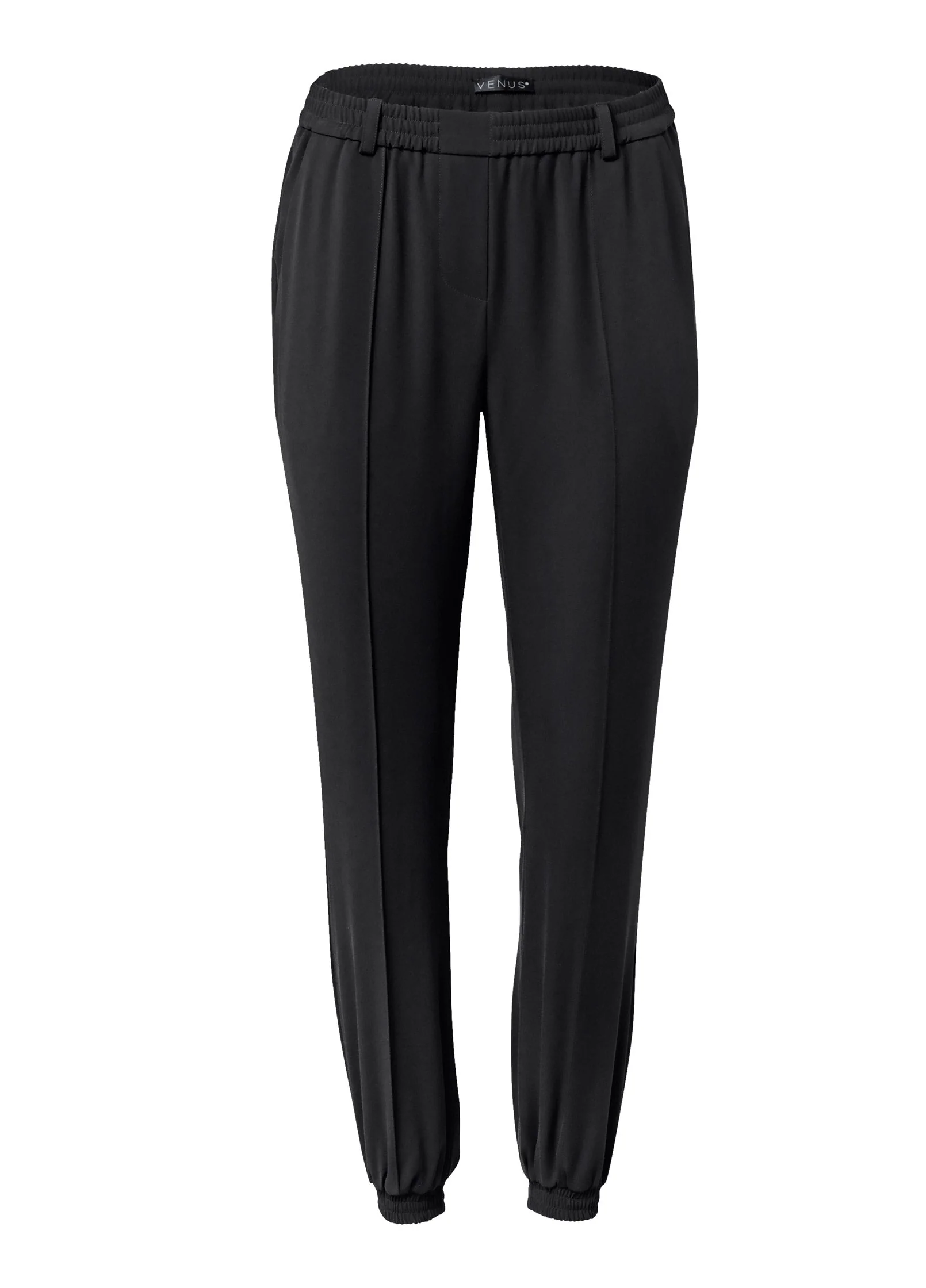 Woven High-Rise Joggers - Jet Black - Image 7