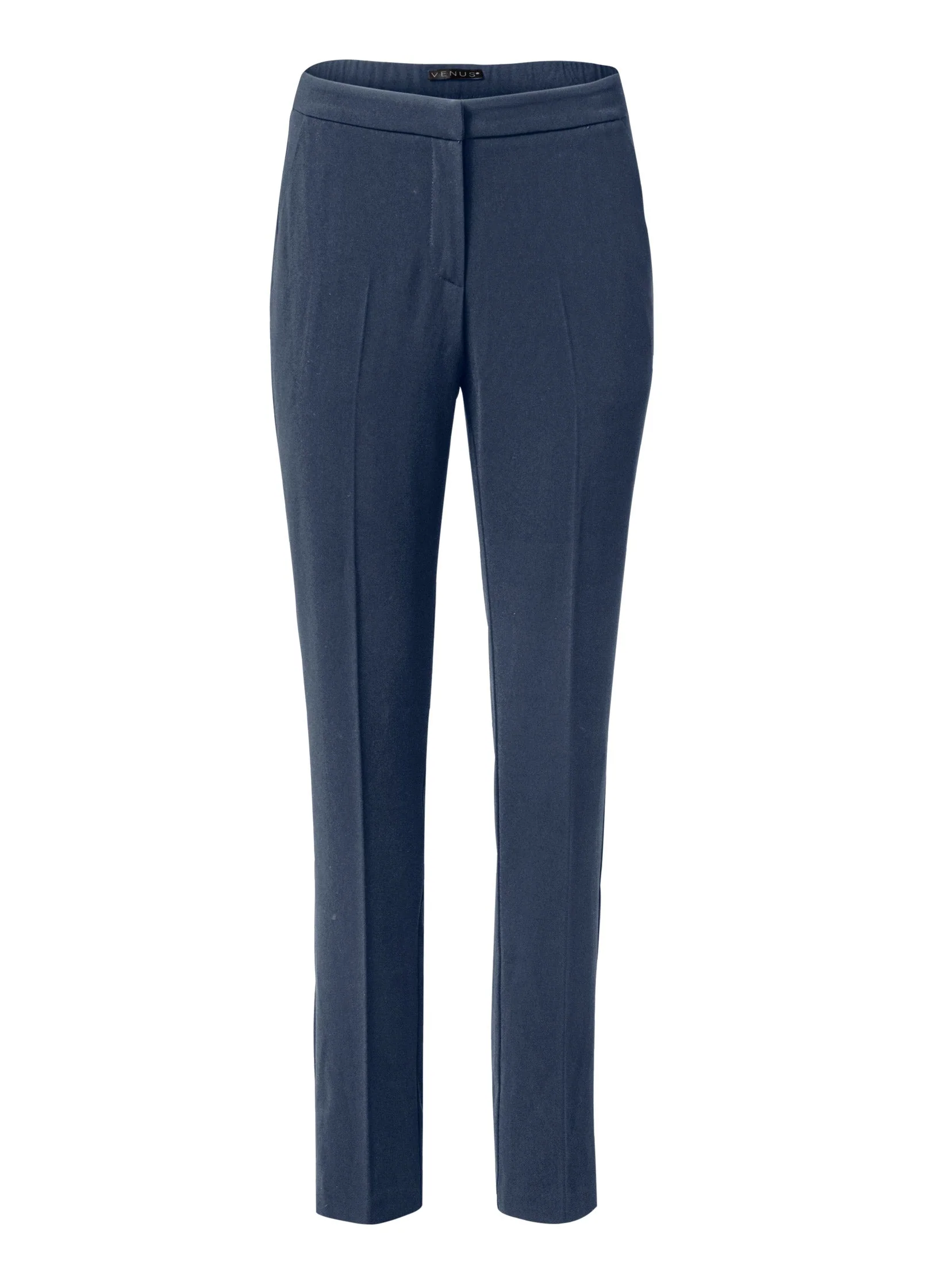 High-Rise Straight Trousers - Navy - Image 7