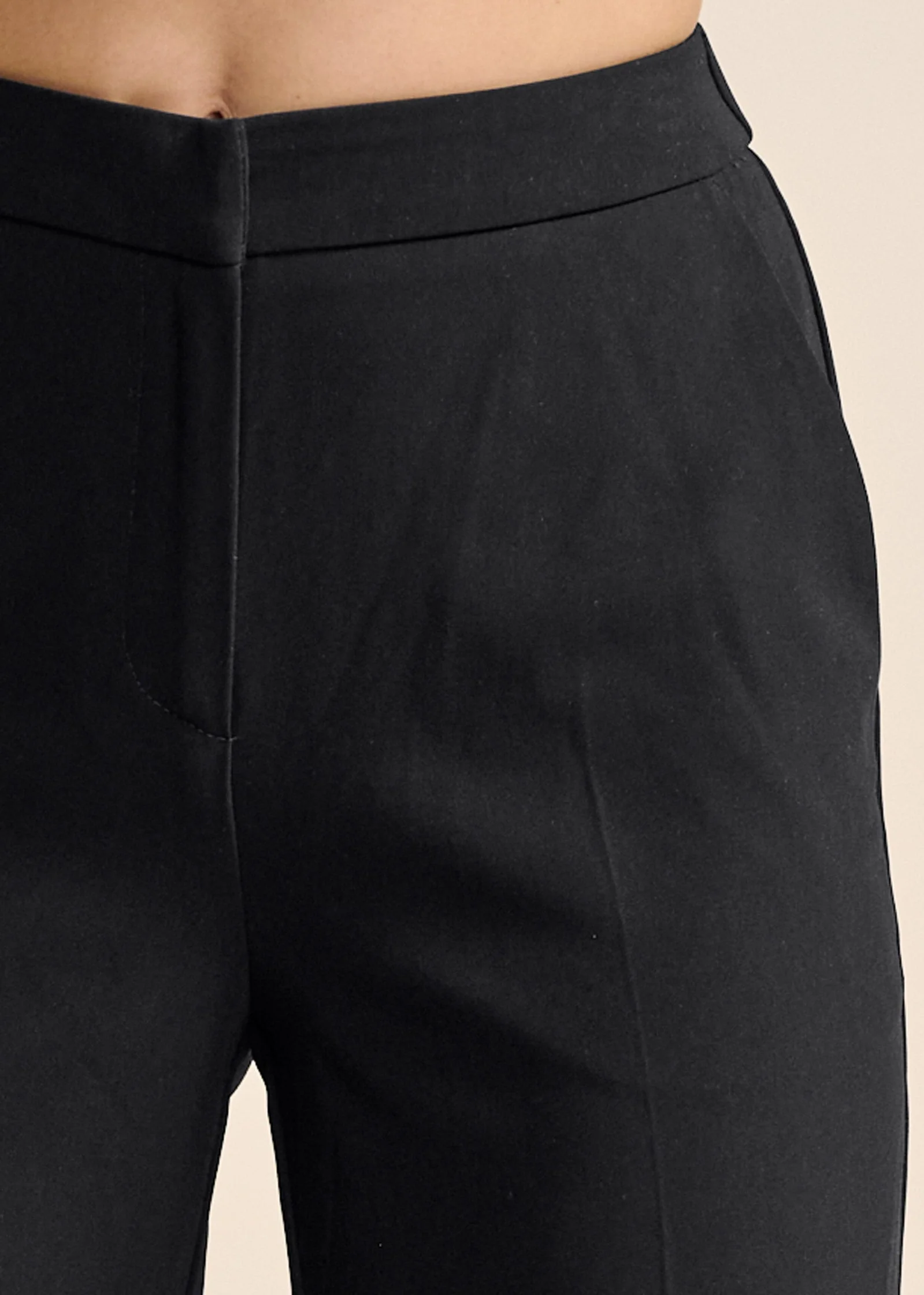 High-Rise Wide Leg Trousers - Jet Black - Image 5