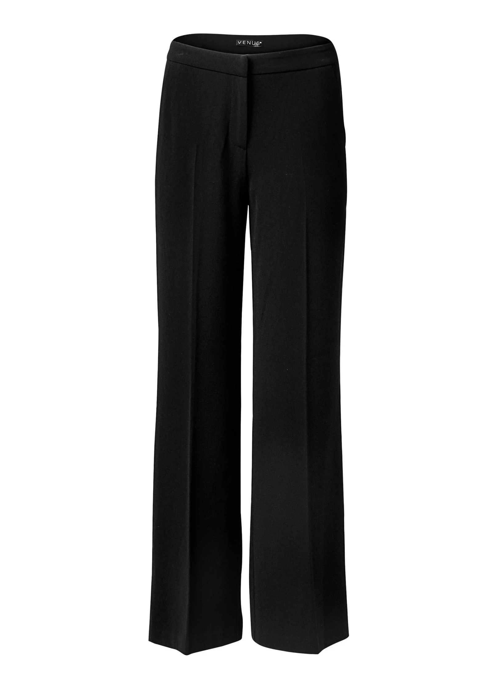 High-Rise Wide Leg Trousers - Jet Black - Image 7