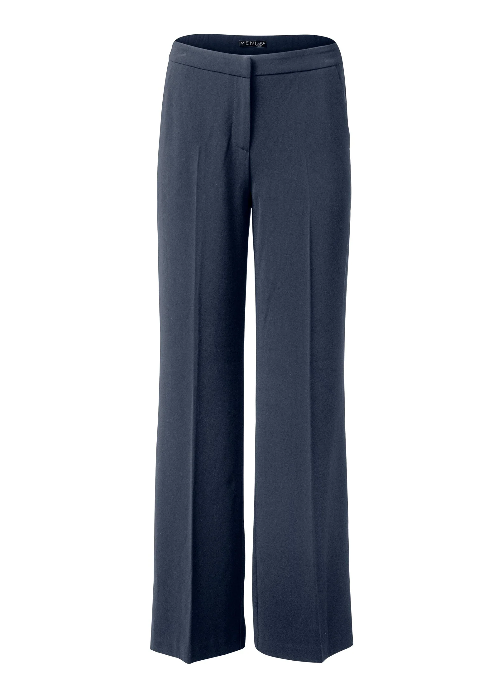High-Rise Wide Leg Trousers - Navy - Image 7