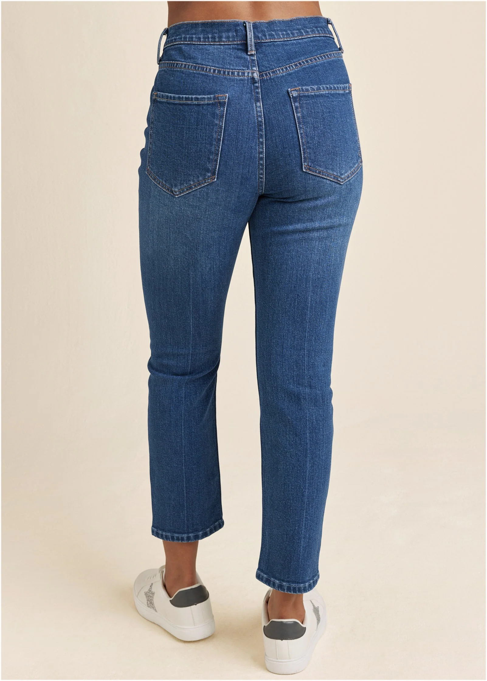 Straight Leg Jeans - Medium Wash - Image 3