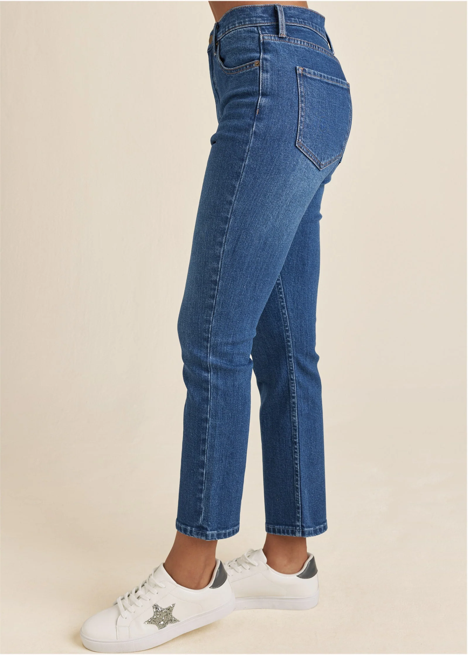 Straight Leg Jeans - Medium Wash - Image 4