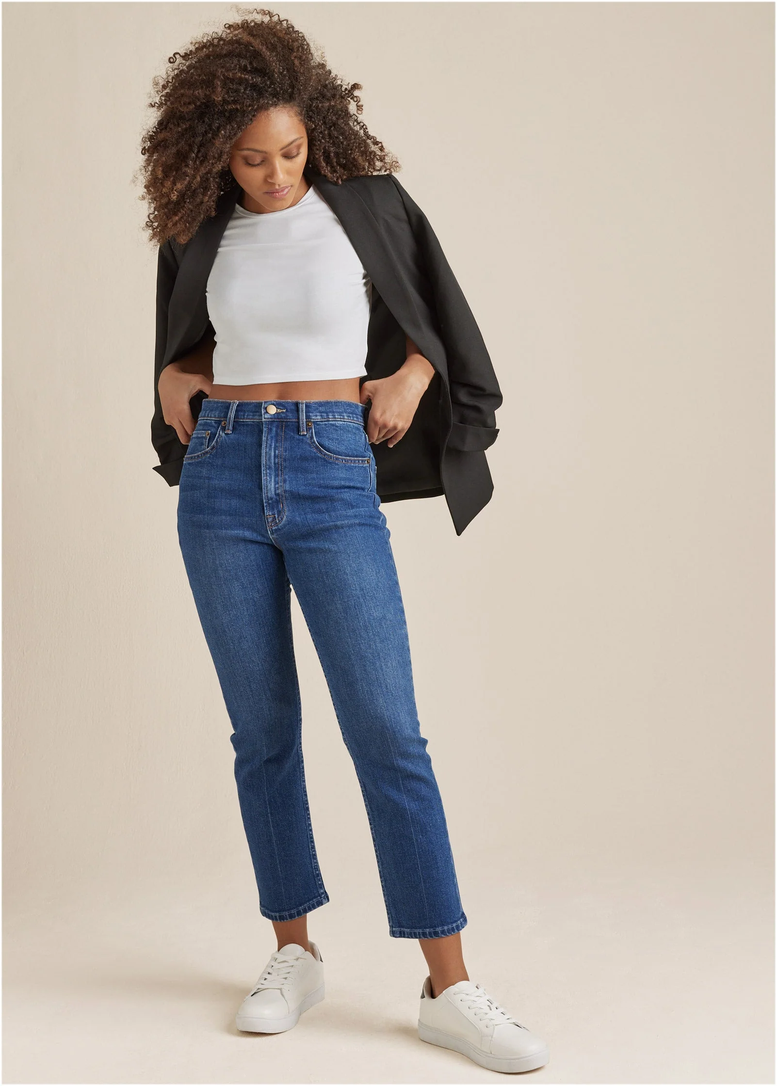 Straight Leg Jeans - Medium Wash - Image 8