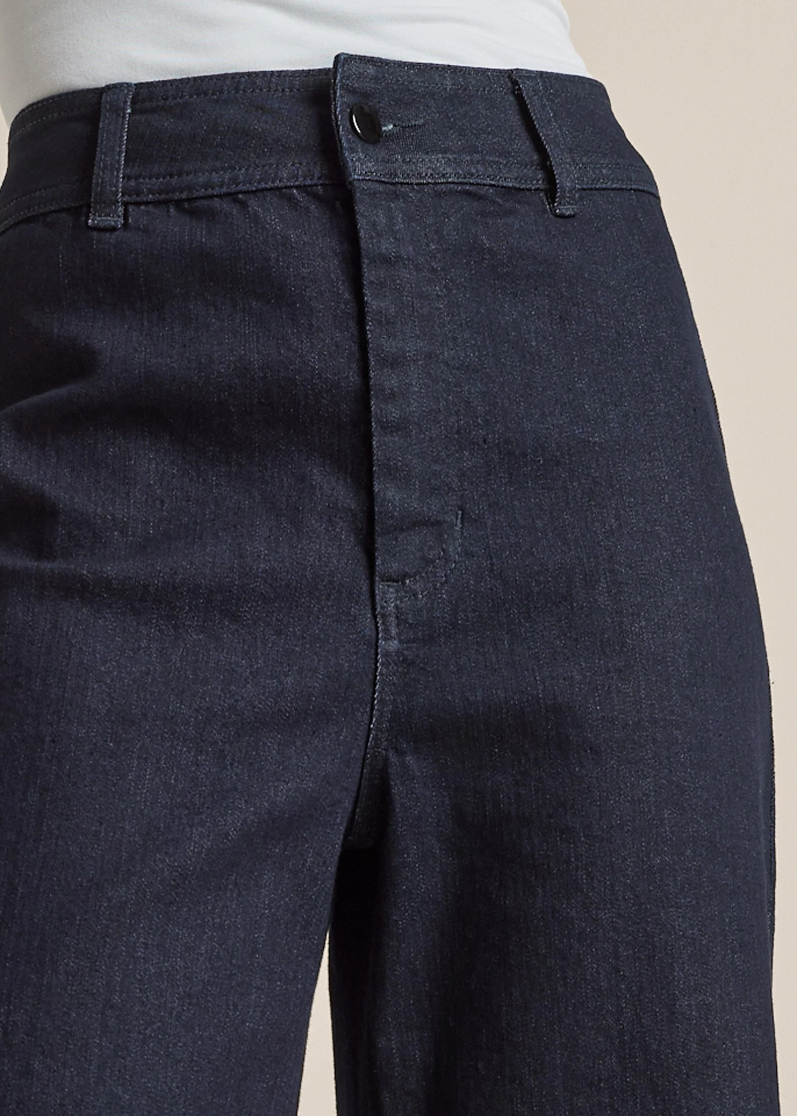 High Rise Wide Leg Jeans - Dark Wash - Image 5