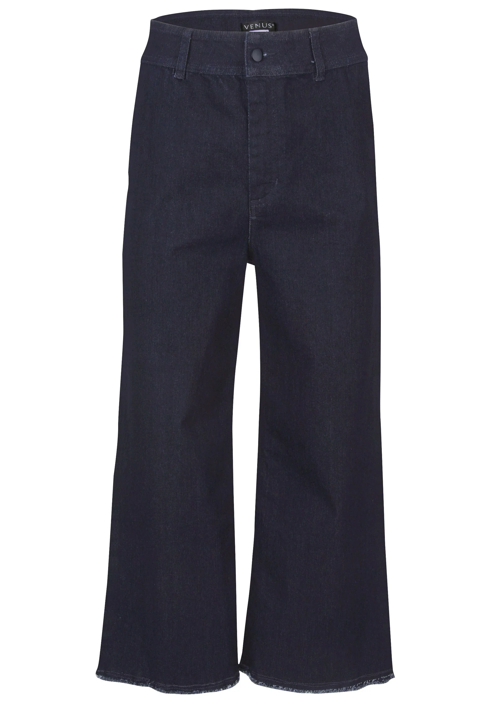 High Rise Wide Leg Jeans - Dark Wash - Image 7