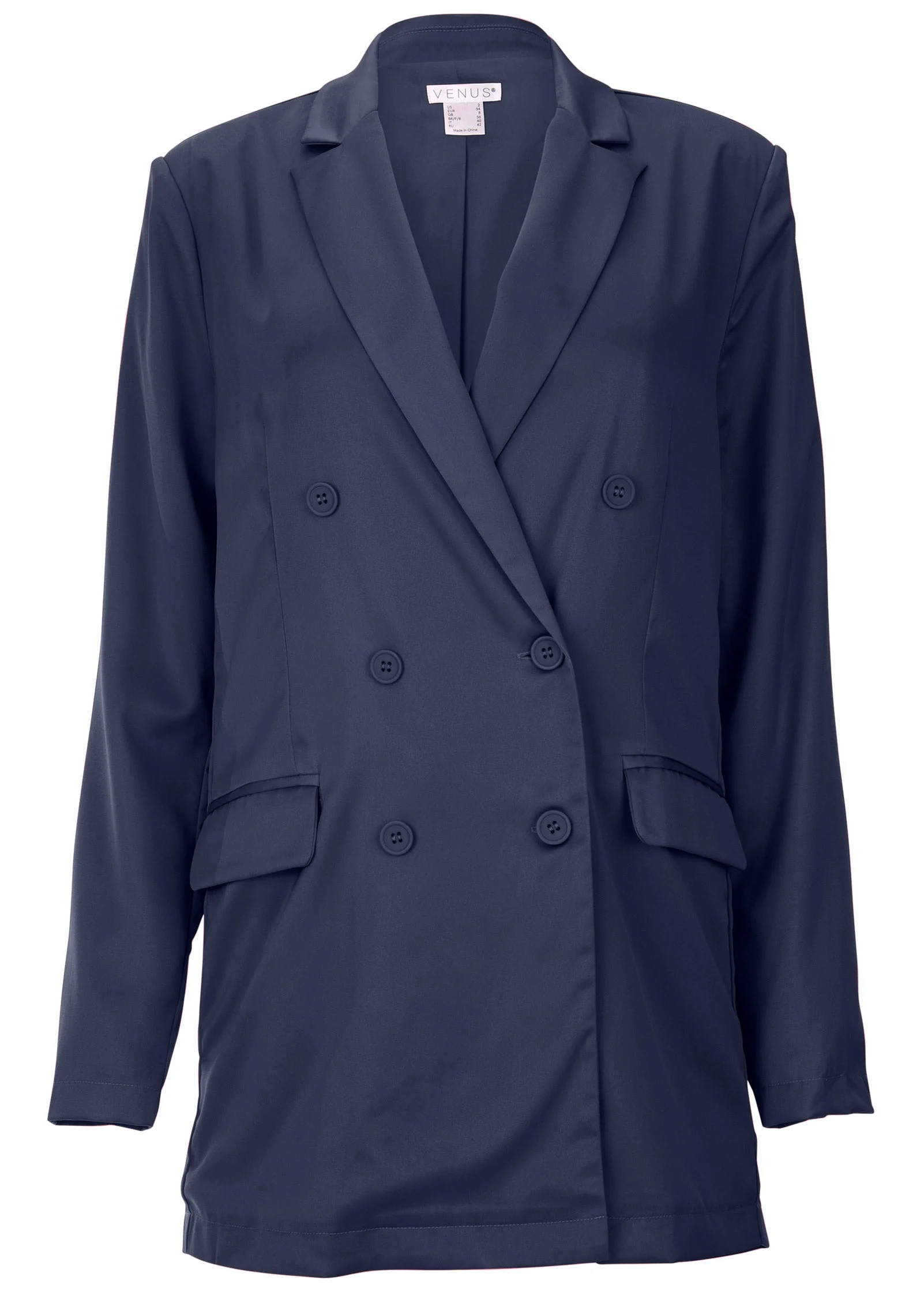 Double Breasted Blazer - Navy - Image 3
