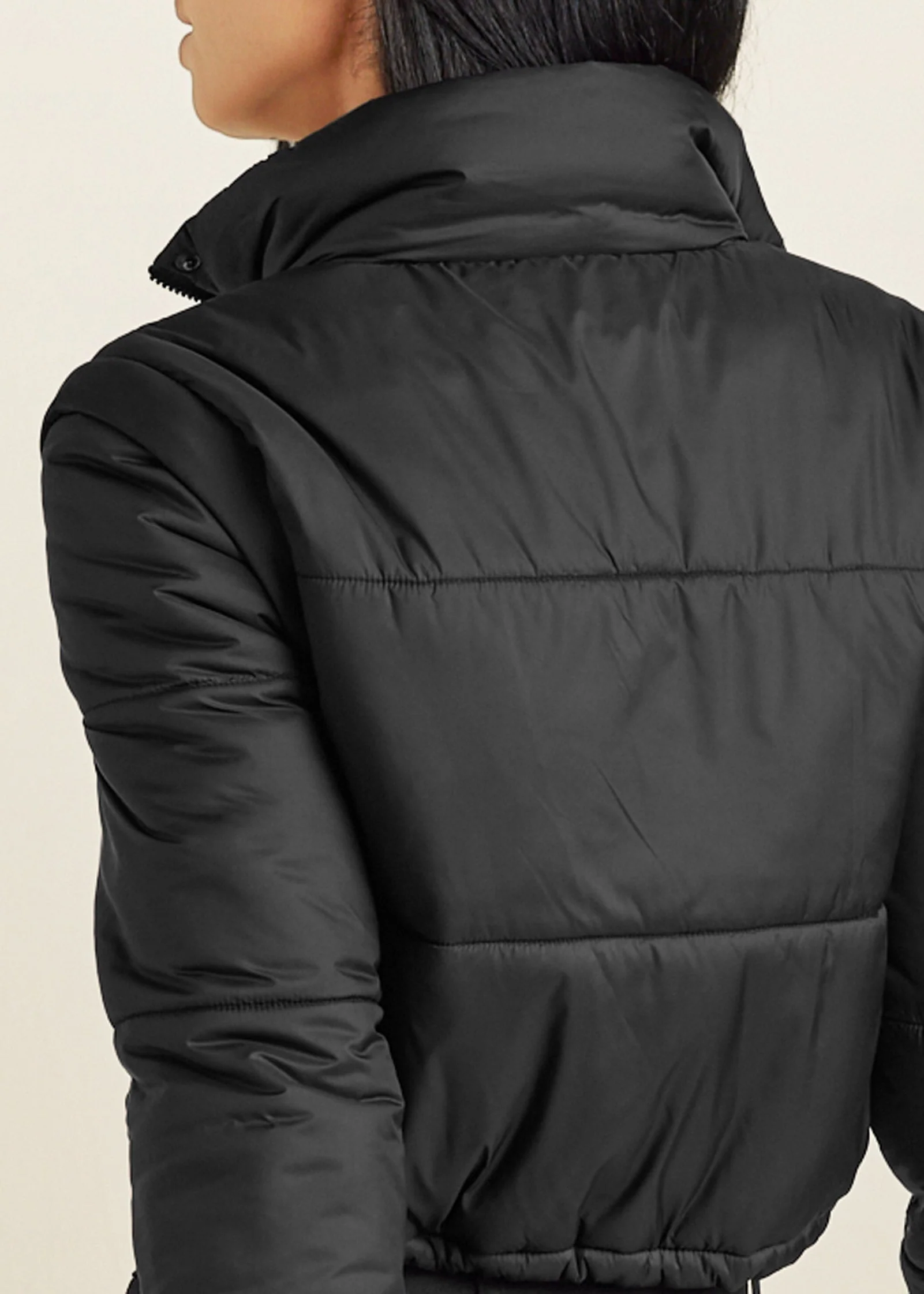 Convertible Puffer Coat - Black - Image 4