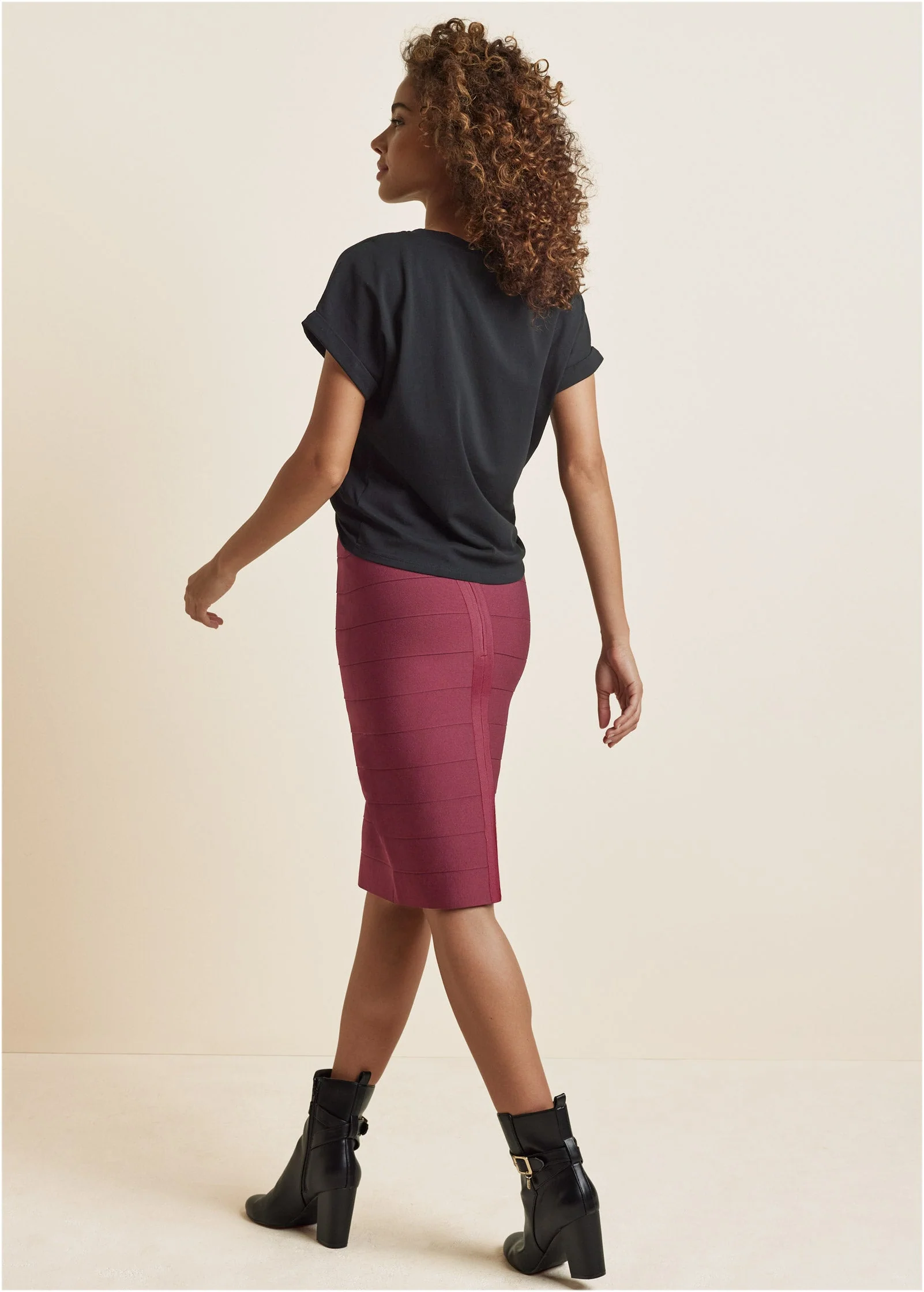 Wine Christmas Graphic Tee - Jet Black - Image 2